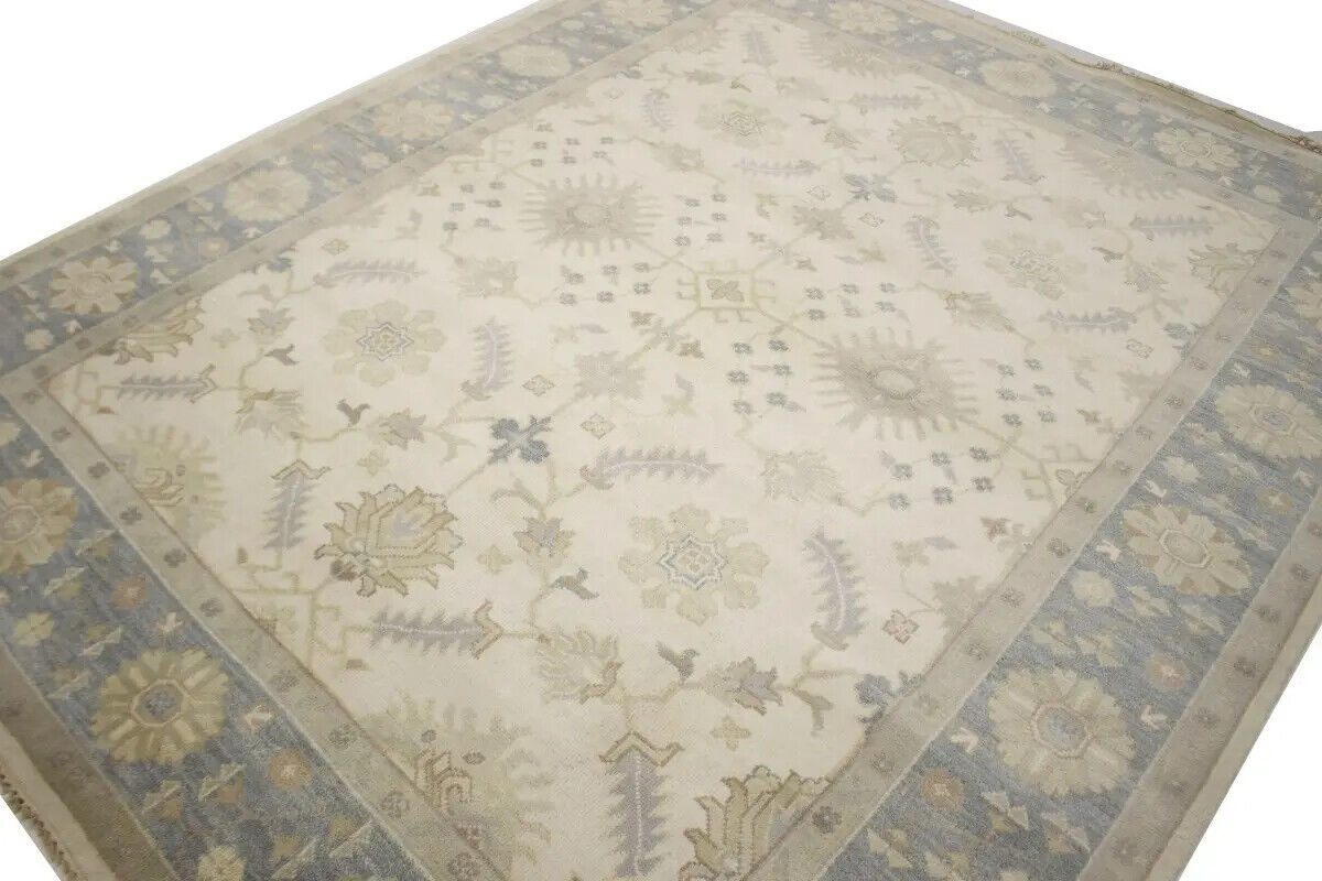 Vintage Style Chobi Rust Orange Floral Design