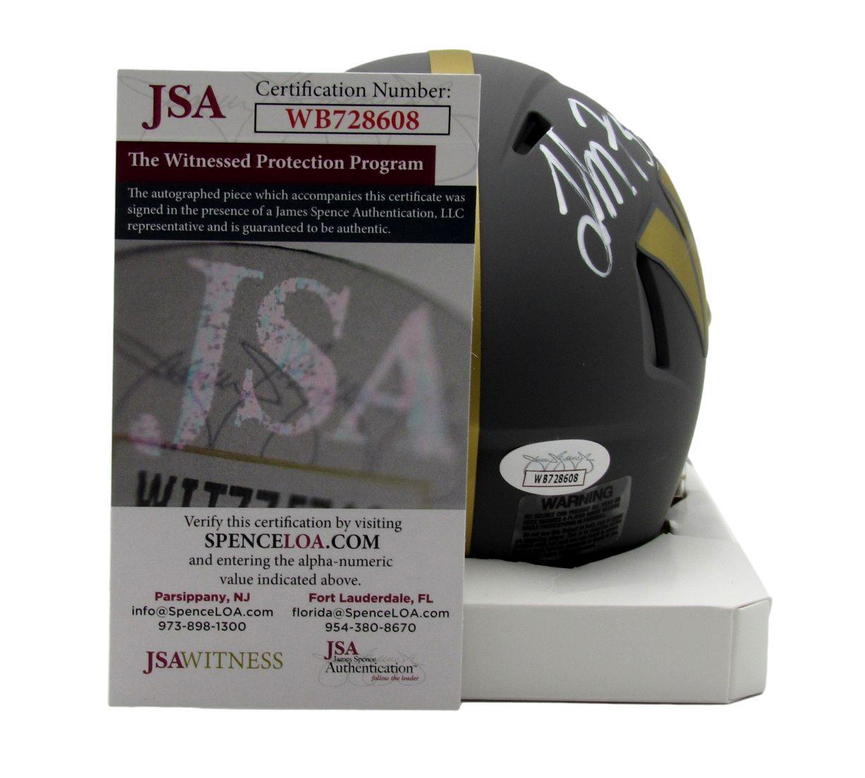 London Fletcher Signed/Autographed Commanders Slate Mini Helmet Jsa 194696
