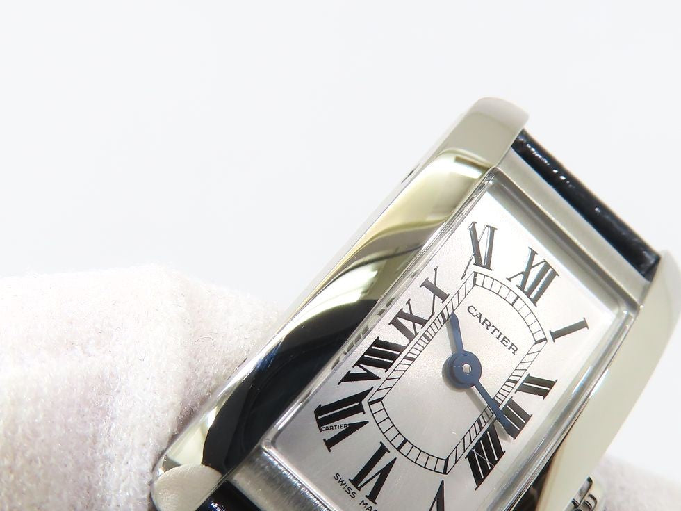 Cartier Wsta0032 Tank Amricaine Mini Japan Le Leather Strap Quartz
