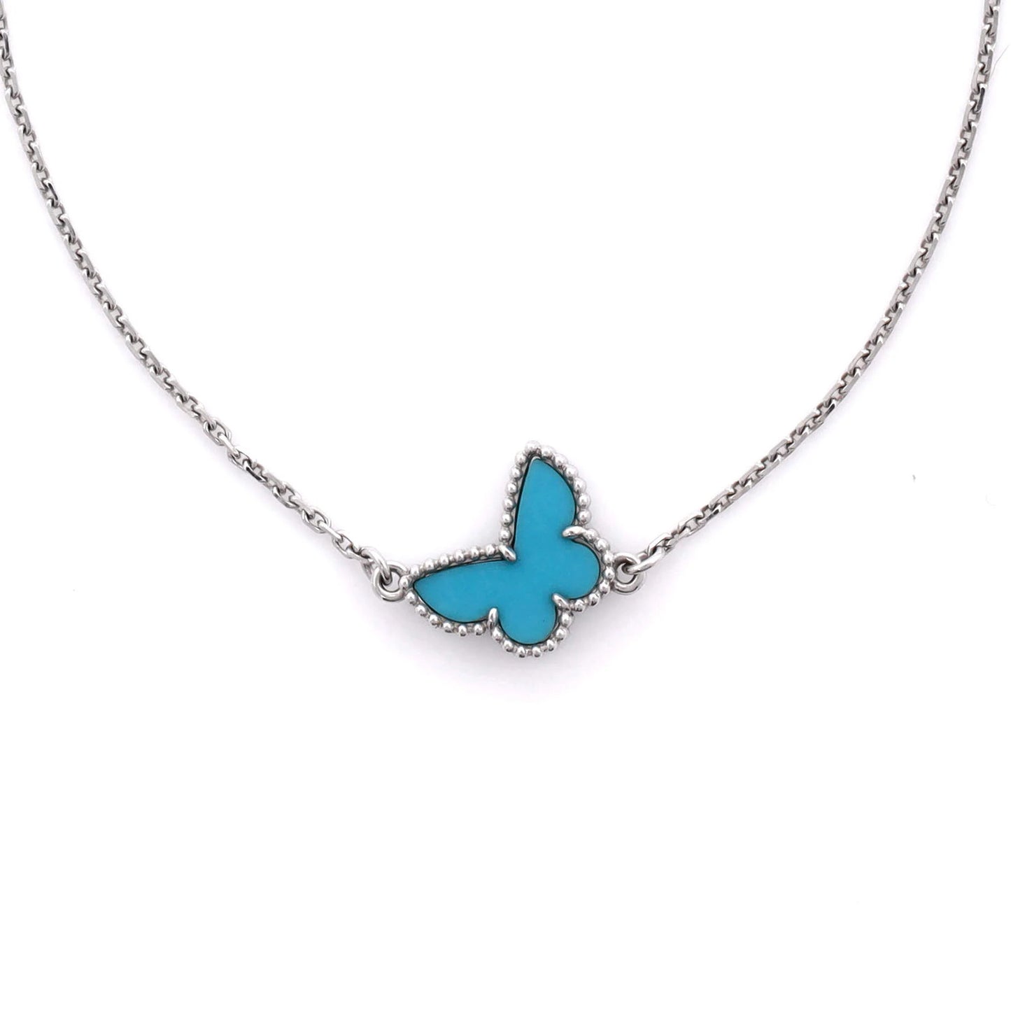 Van Cleef & Arpels Sweet Alhambra Butterfly Bracelet 18K White Gold