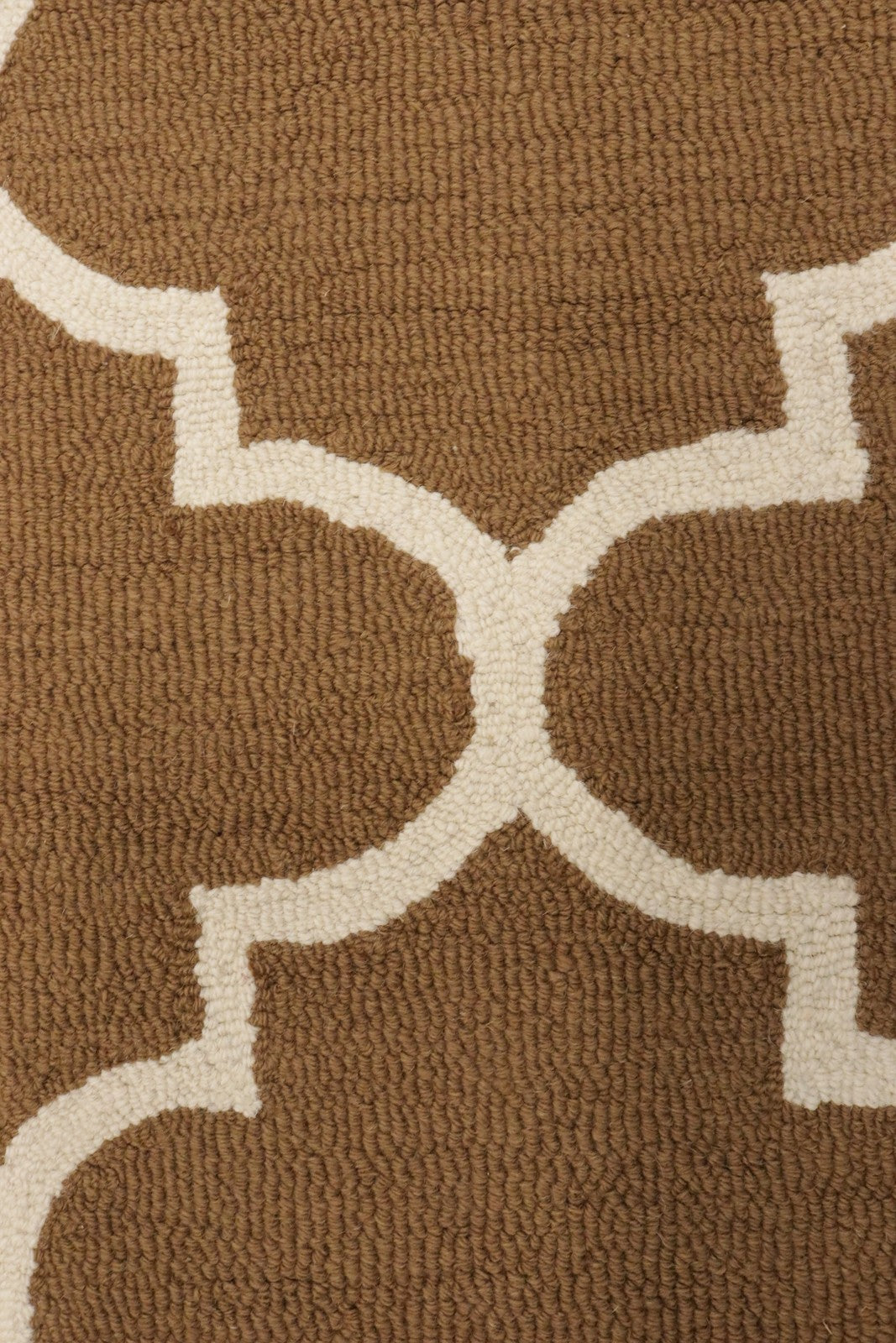 Caramel Brown Trellis Design 5X8 Hand-Tufted