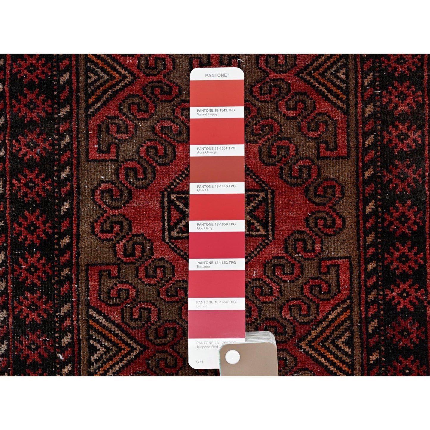 1'8"X7'5" Red Vintage Northwest Zoroastrian Hand Knotted Wool Runner Rug