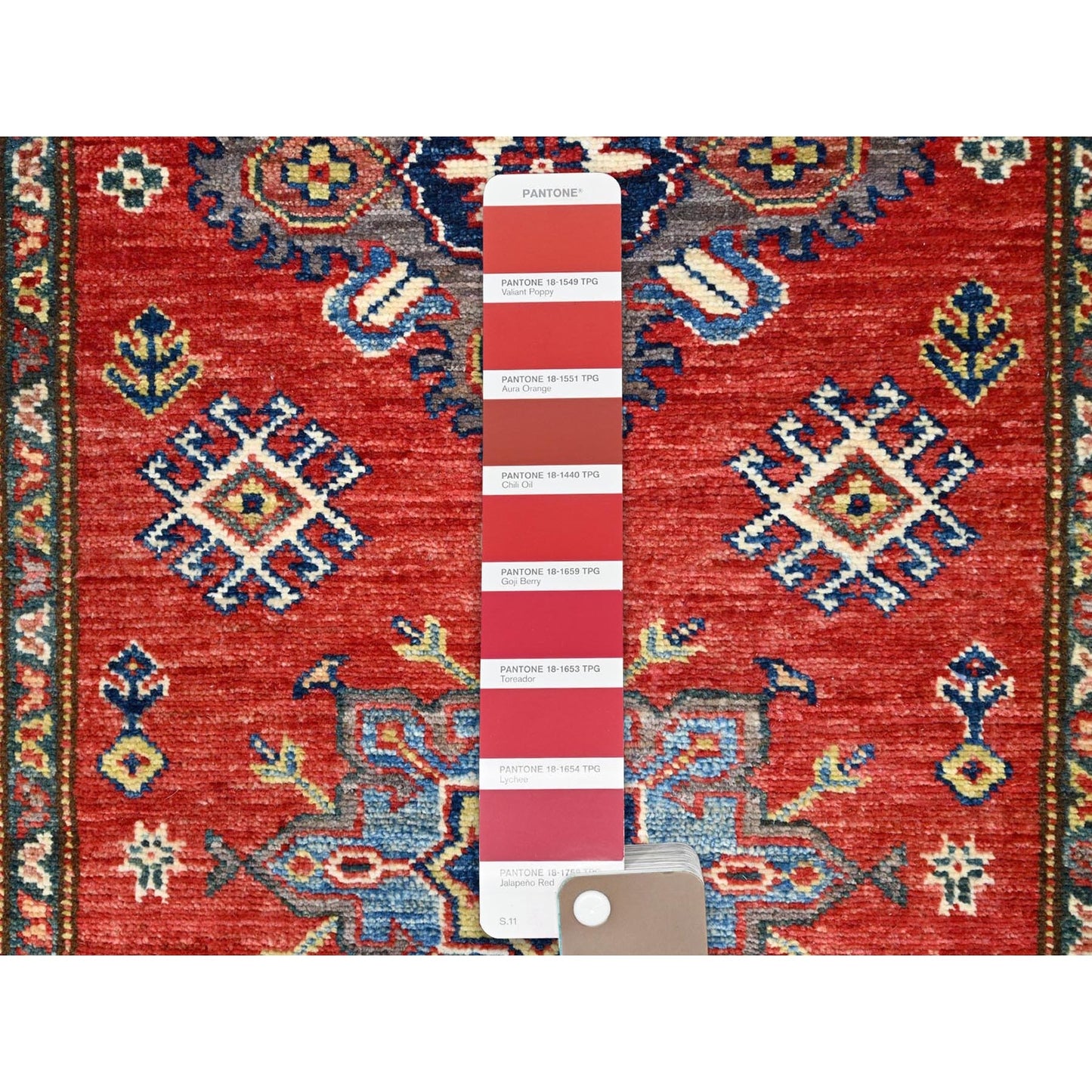 2'8"X13'4" Red Super Kazak Hand Knotted 100% Wool Runner Oriental Rug
