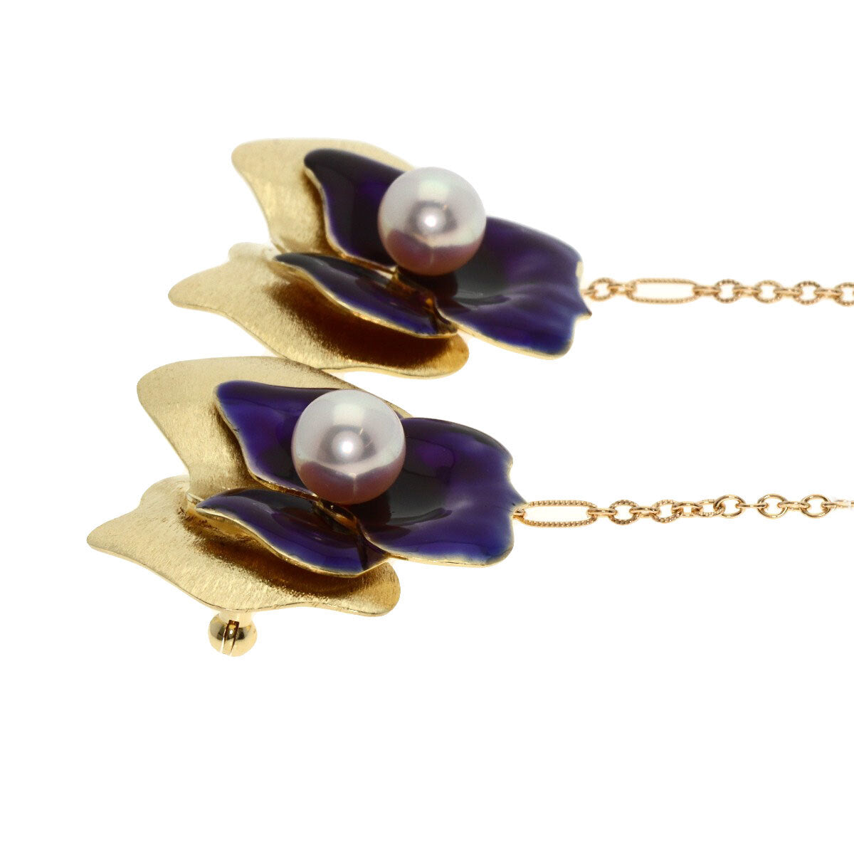Mikimoto Brooch Akoya Pearl Pearl Chainbrooch