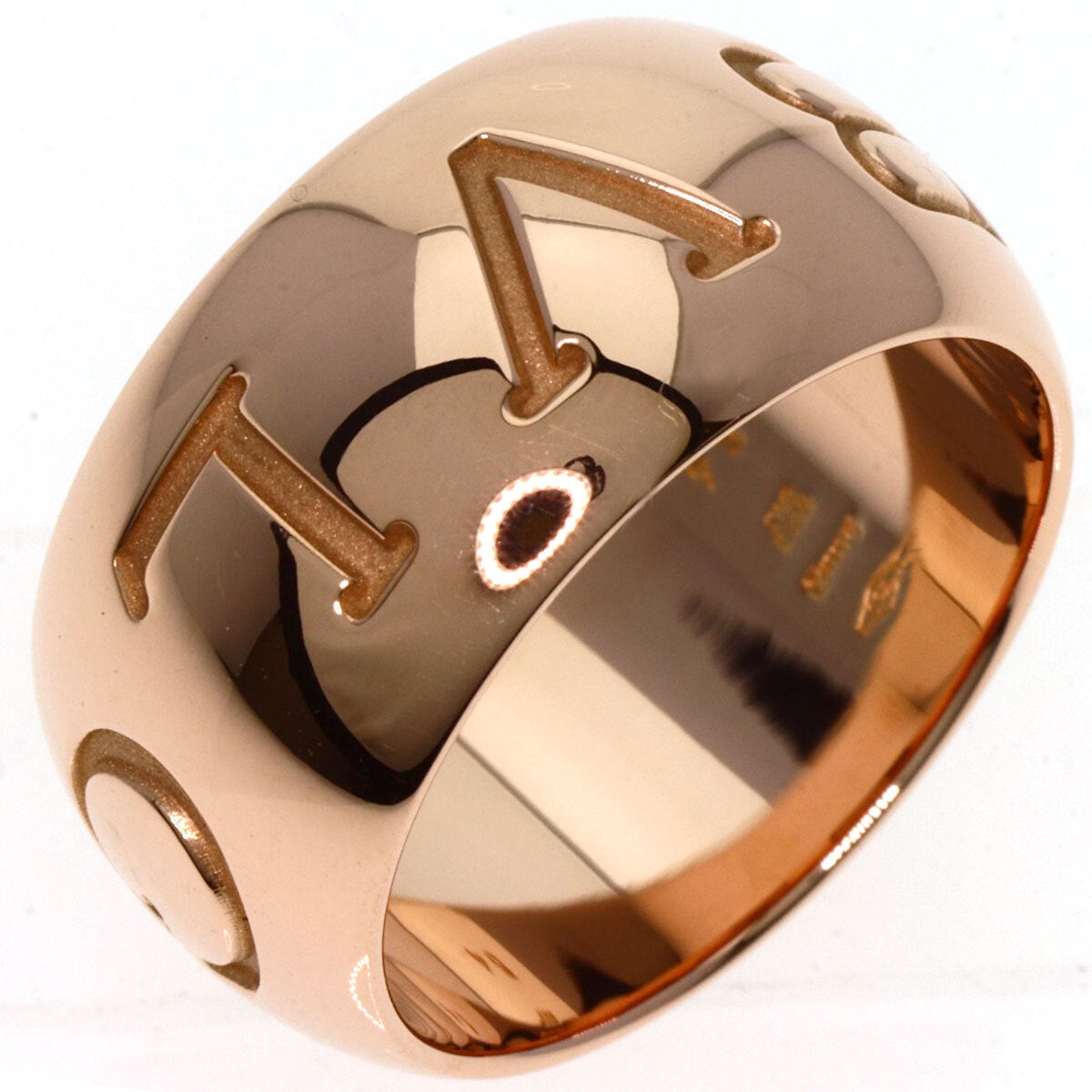 BVLGARI Ring Mono logo ring # 54 K18 Pink Gold