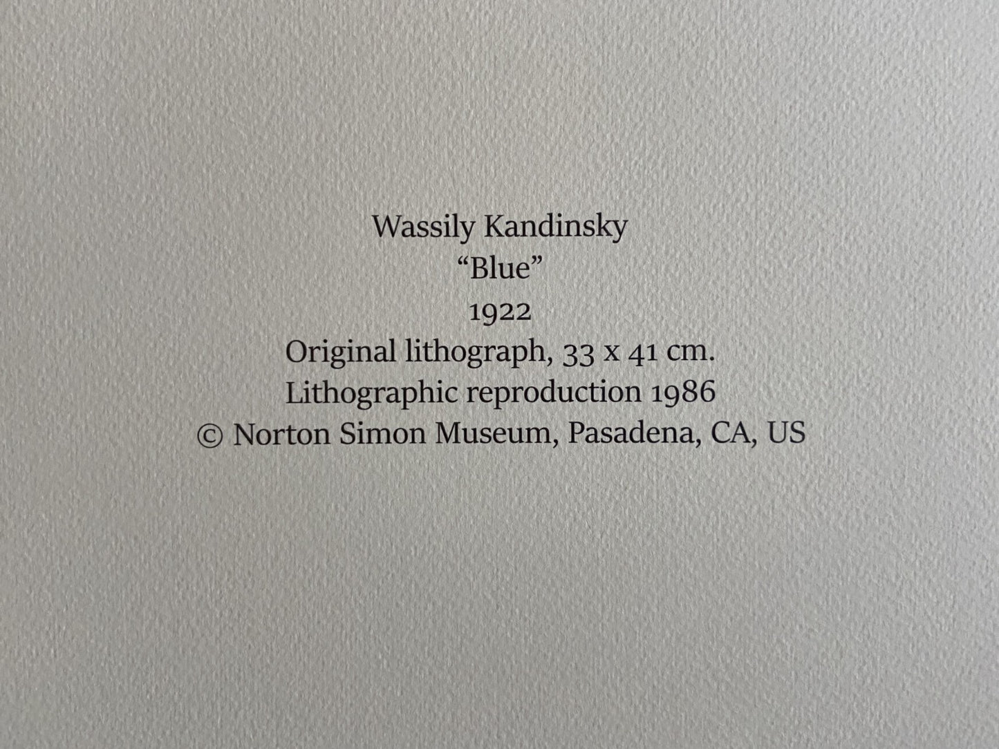 Wassily Kandinsky Lithograph Coa Museum