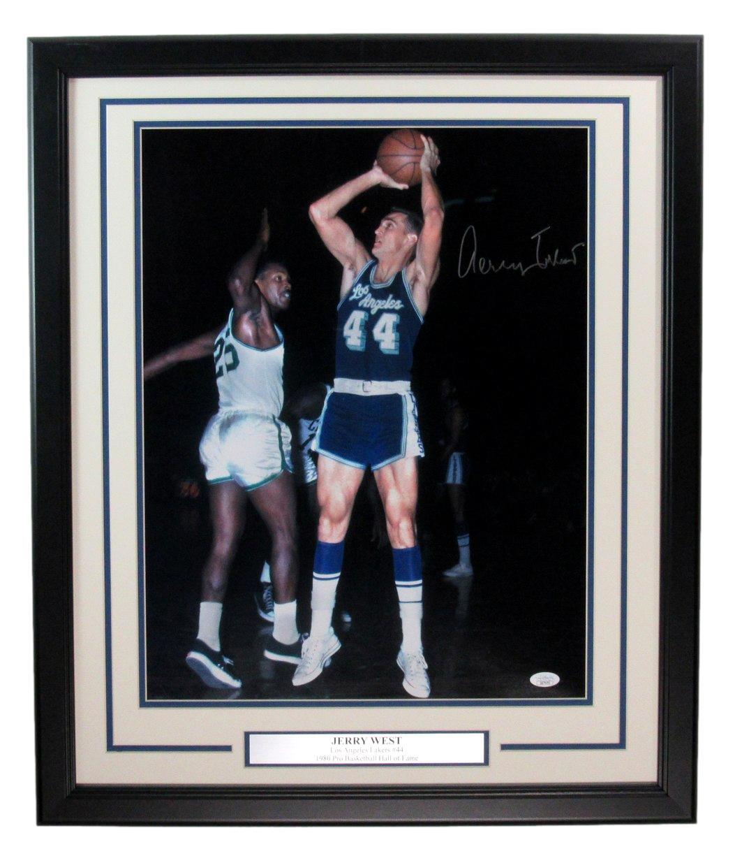 Jerry West Autographed Los Angeles Lakers 16X20