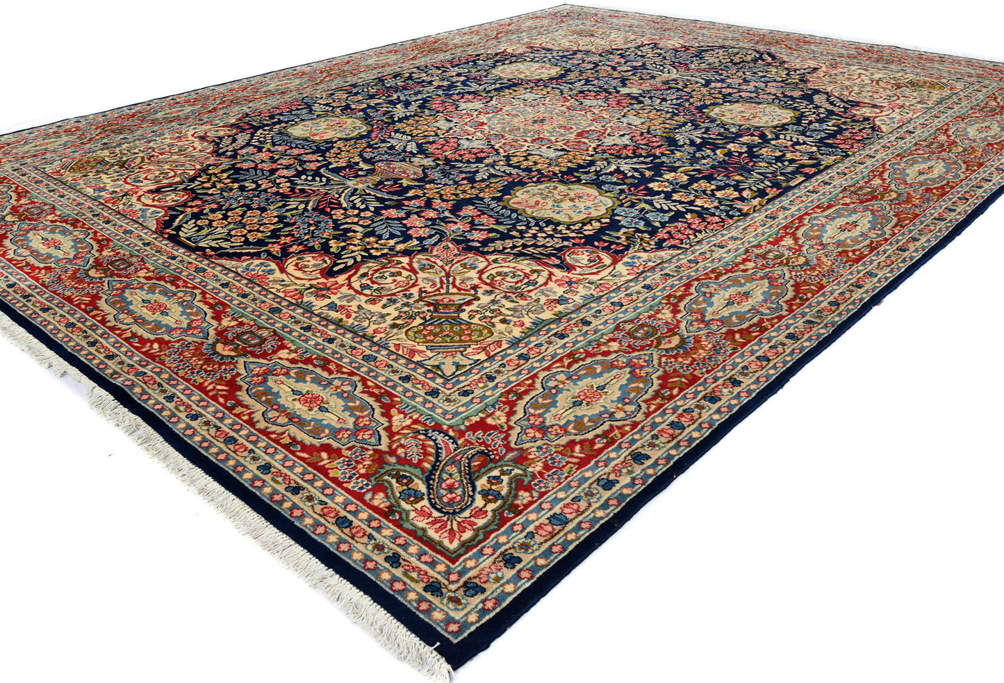 Hand-Knotted Vintage Classic Floral Oriental Rug