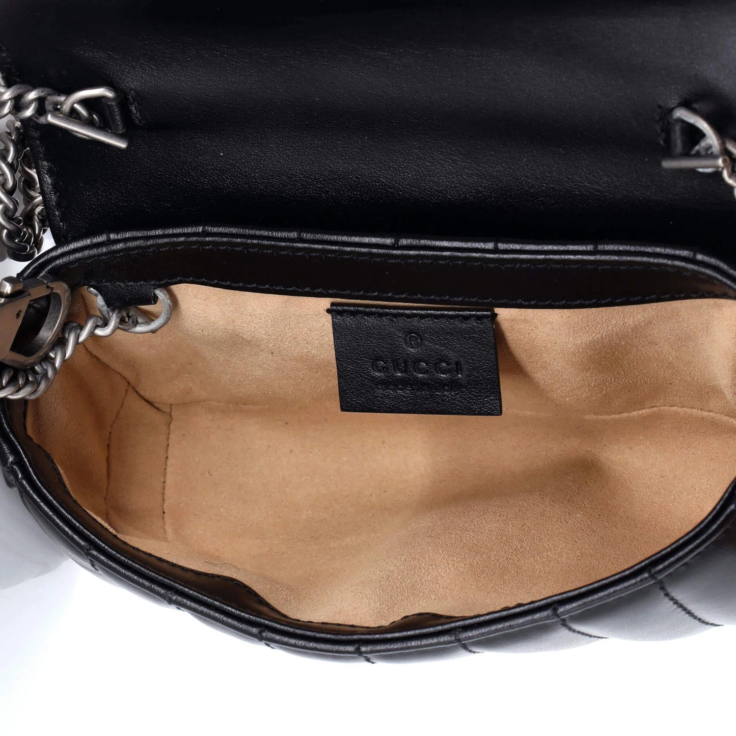 Gucci Gg Marmont Flap Bag Mixed Matelasse Leather Super Mini