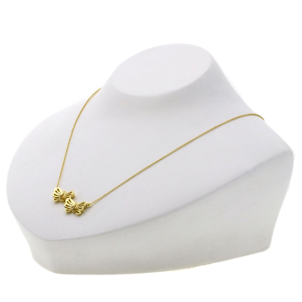 Tiffany&Co. Necklace Double Butterfly K18 Yellow
