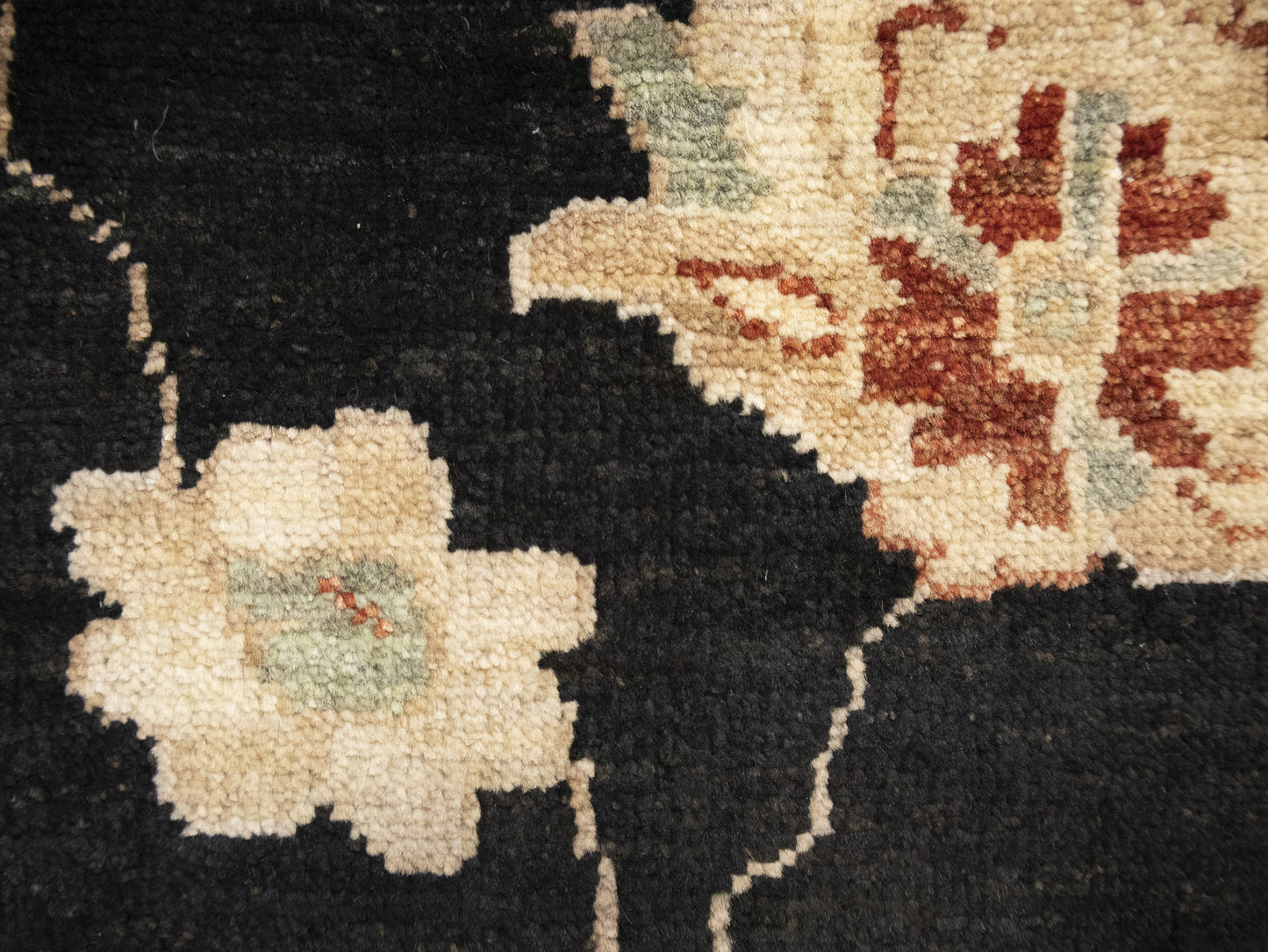 Handmade Floral Peshawar Oriental Rug Large Muted