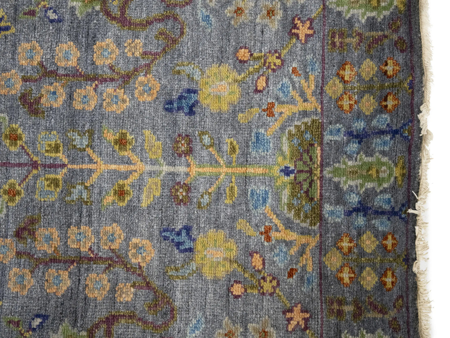 Handmade Tree Of Life Floral Runner Rug Oushak