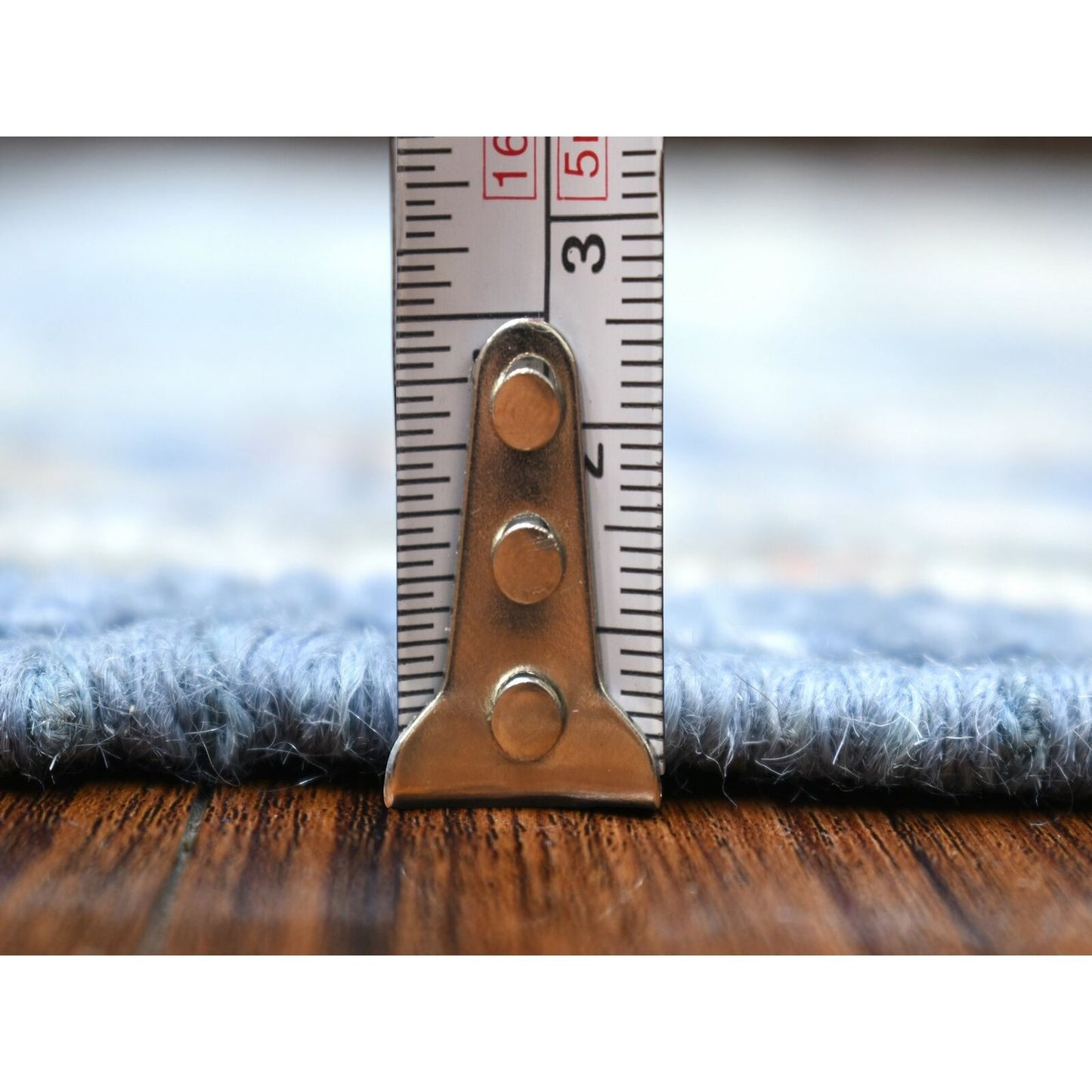2'8"X16'4" Blue Afghan Hand Knotted Angora Oushak Xl Runner Rug