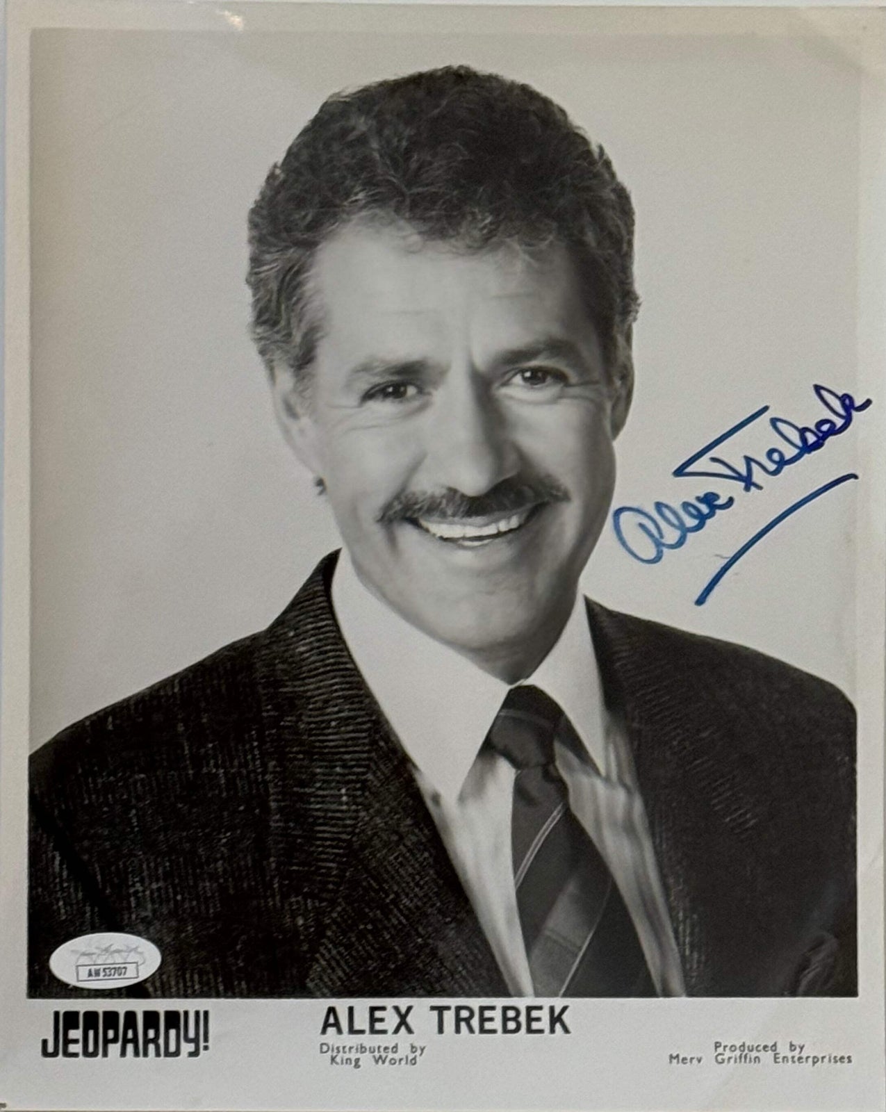 (JSA) Alex Trebek Autographed 8x10 Celebrity Photo