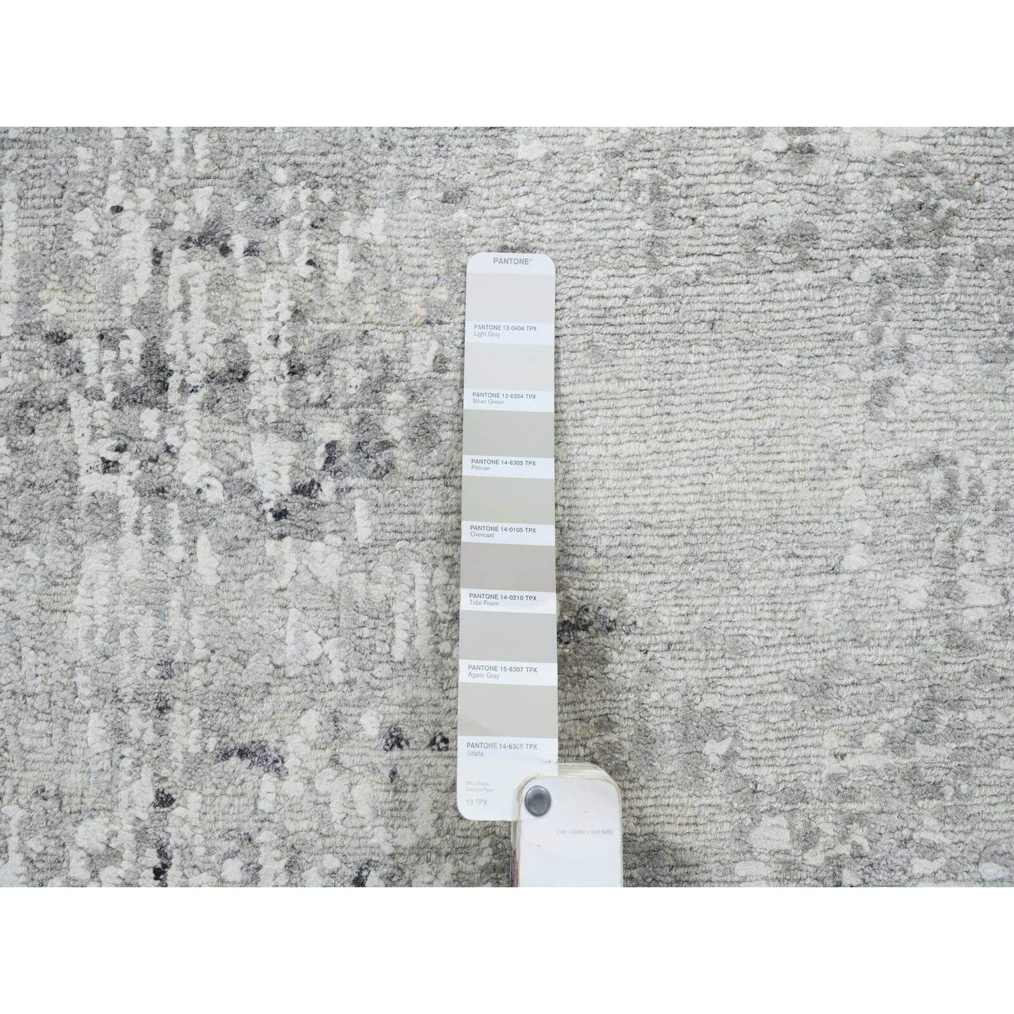 2'6"X20' Gray Modern Hand Knotted Undyed Natural Wool Runner Oriental Rug