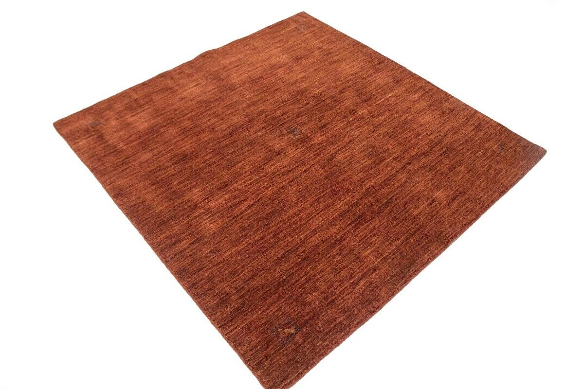 Hand-Loomed Modern Square Oriental Rug Solid