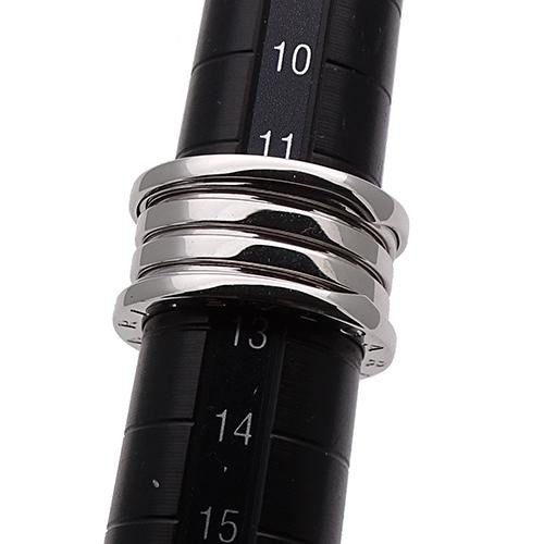 BVLGARI ring men's 750WG B-zero1 4 bands white