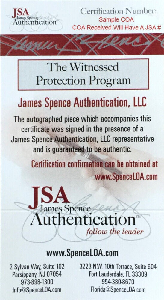 Signed Football Jersey Autographed By Ravens Lewis Ray Custom White JSA 156536