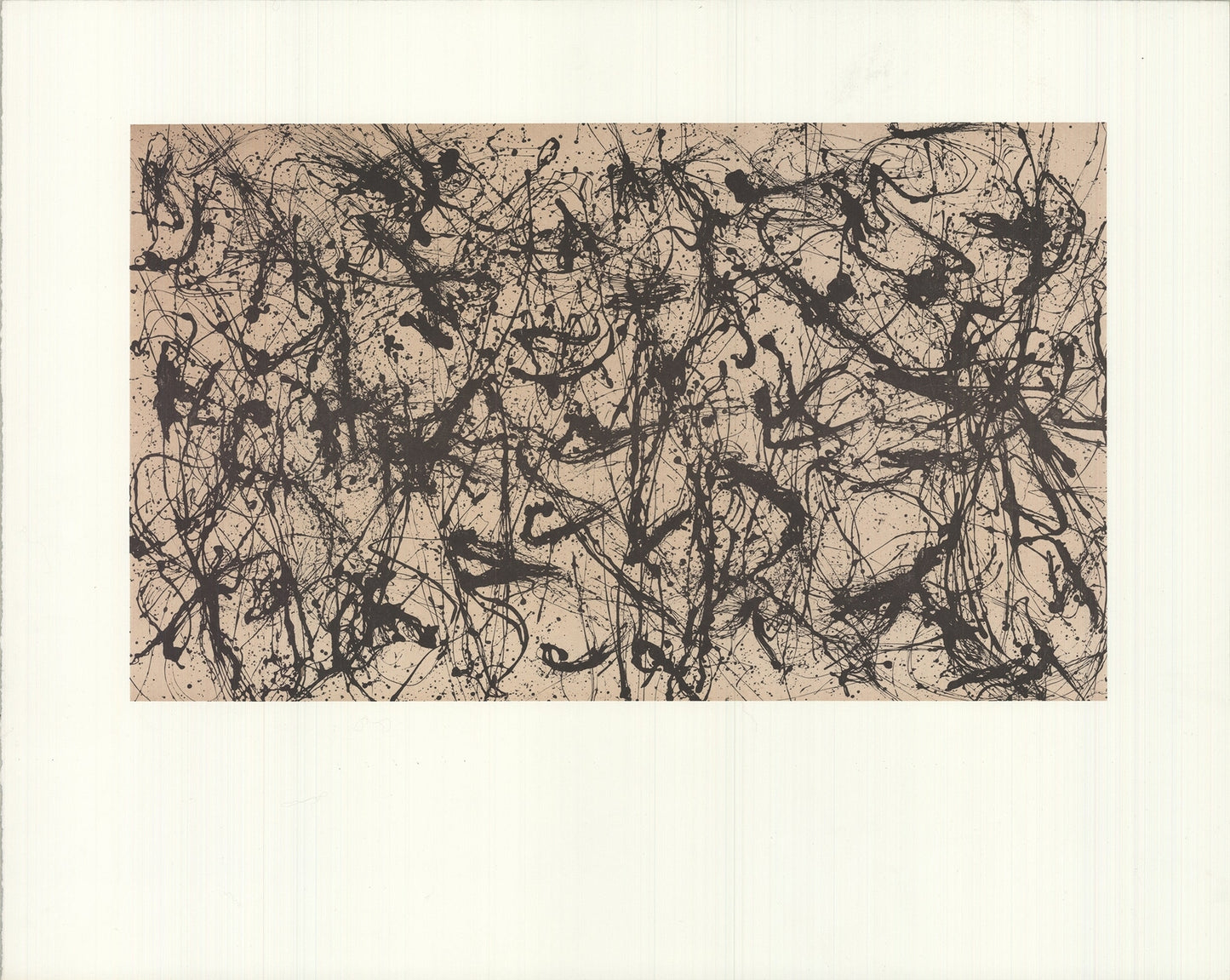 Jackson Pollock Number 32 " Offset Lithograph Abstract