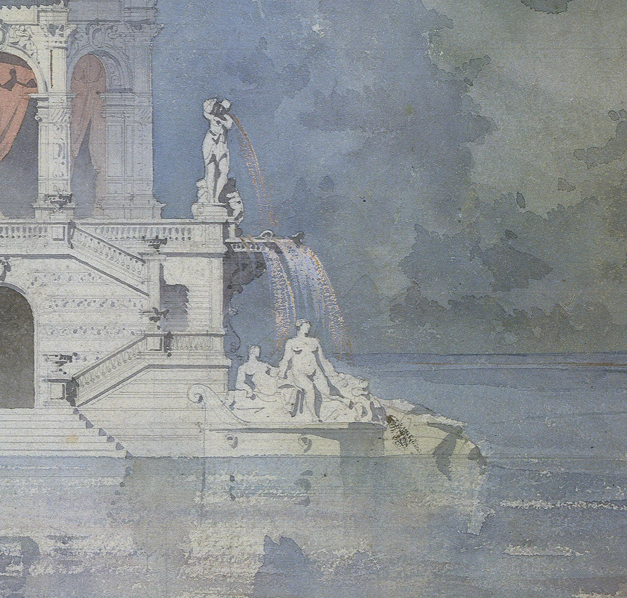 Emmanuel Brune Pavillion D'Agrement Sur Un Etang " Offset Lithogra