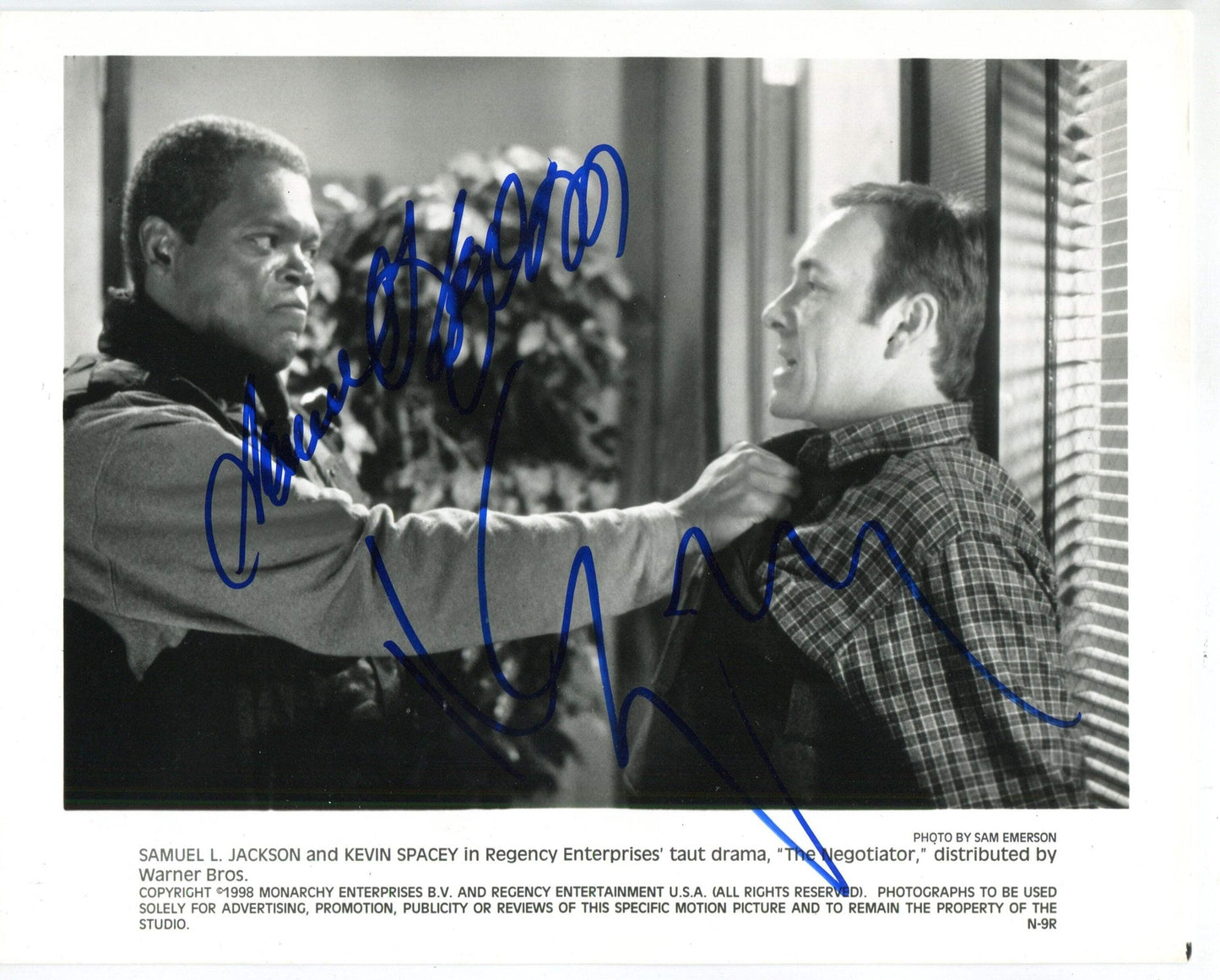 Samuel L Jackson & Kevin Spacey Autographed 8X10 Photo