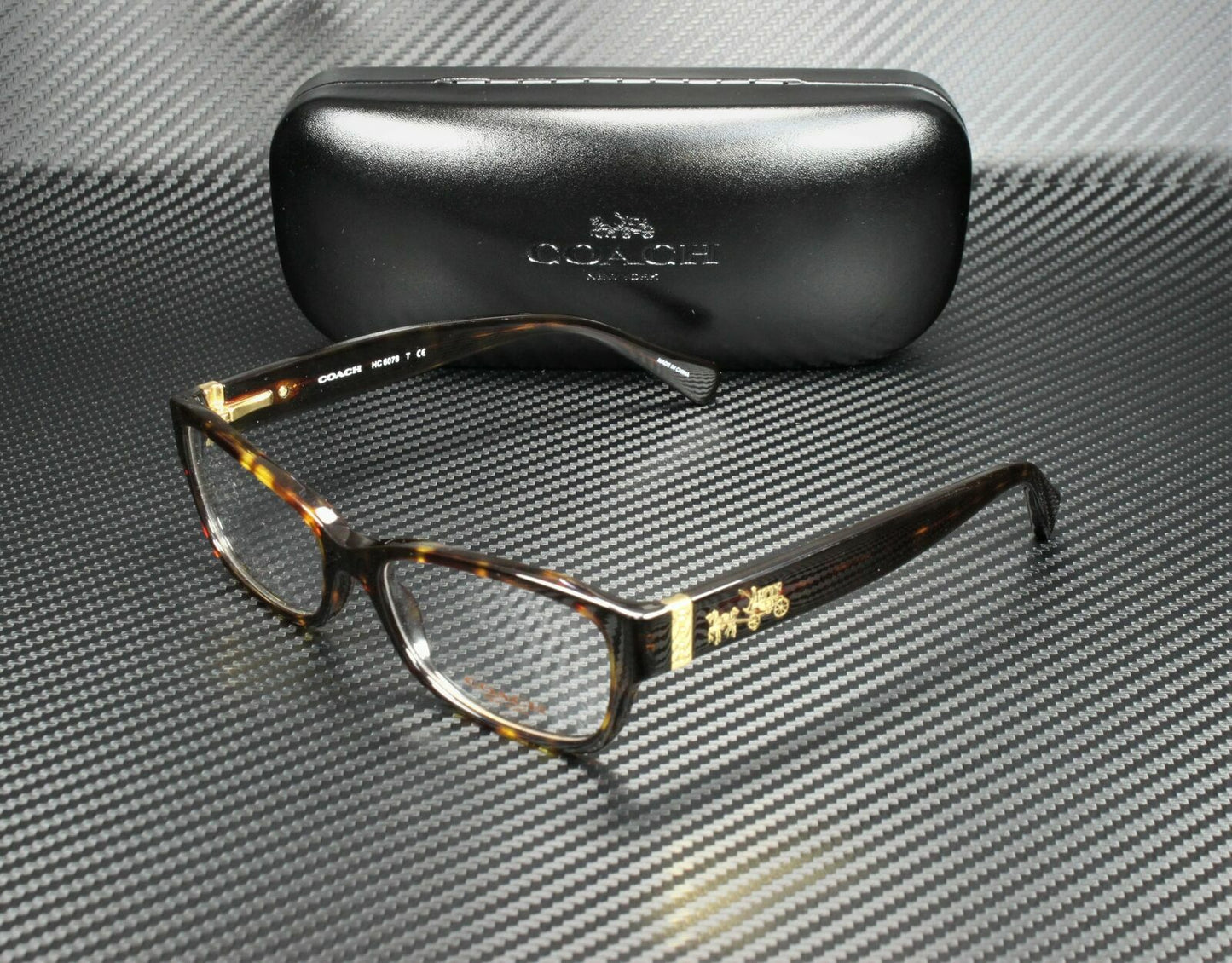 Coach Hc6078 5120 Dark Tortoise Rectangle Women'S