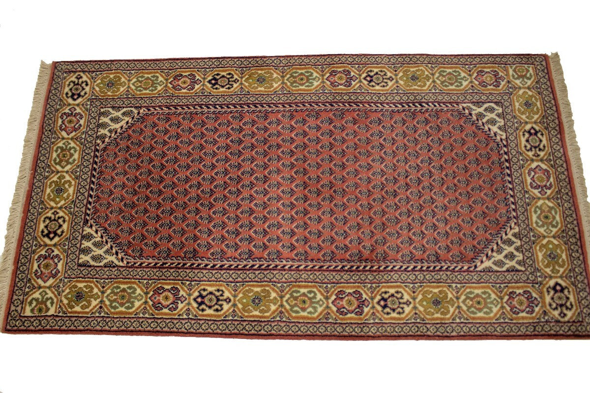 Handmade Indo-Botemir Oriental Rug Paisley Floral