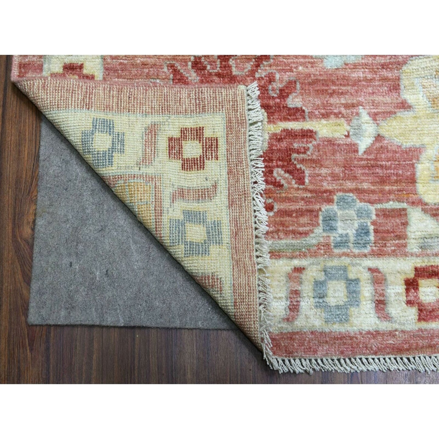 11'7"X14'6" Red Angora Ushak Soft Wool Hand Knotted Oversized Rug