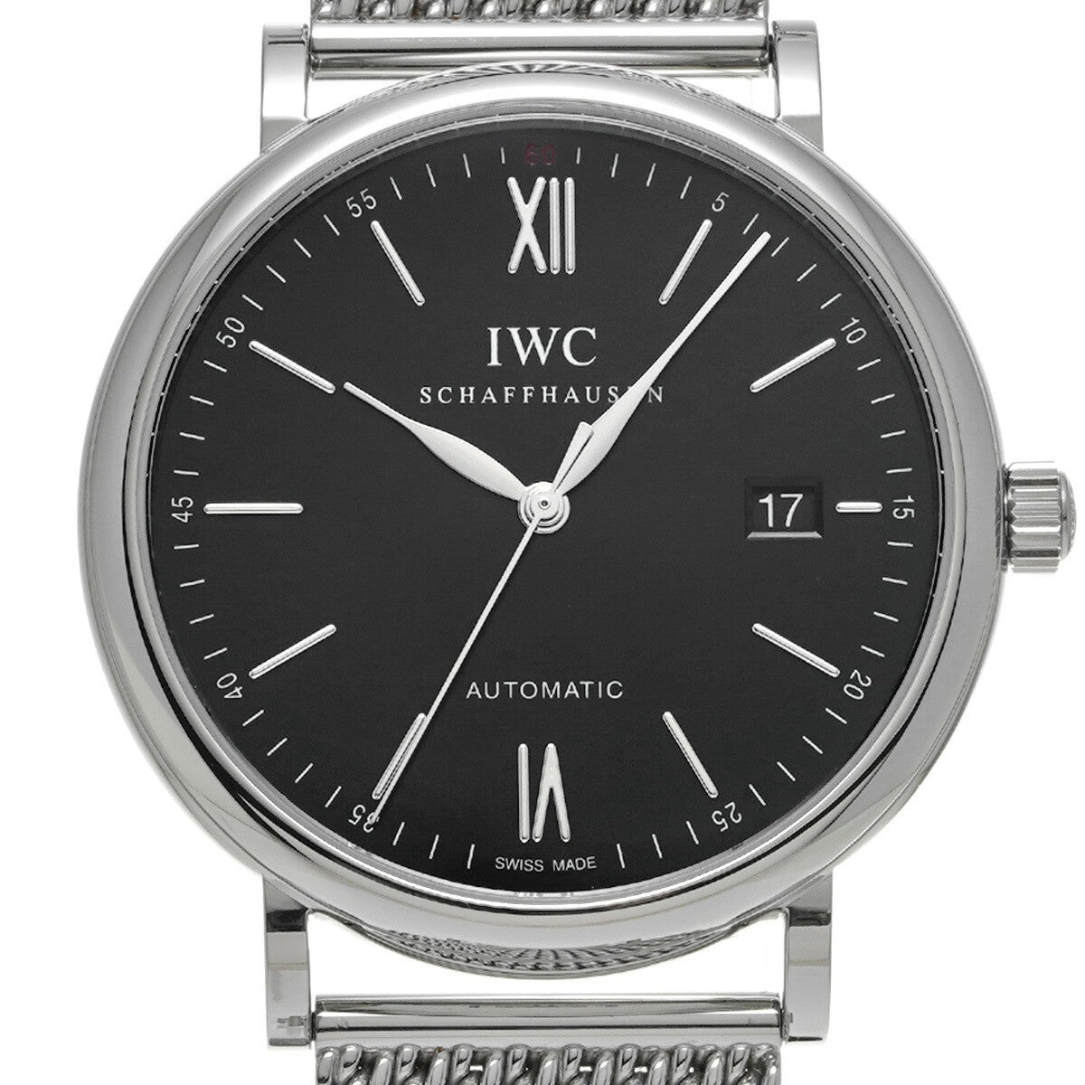 Iwc Portofino Automatic Iw356506 Black Men'S Used Watch #61130