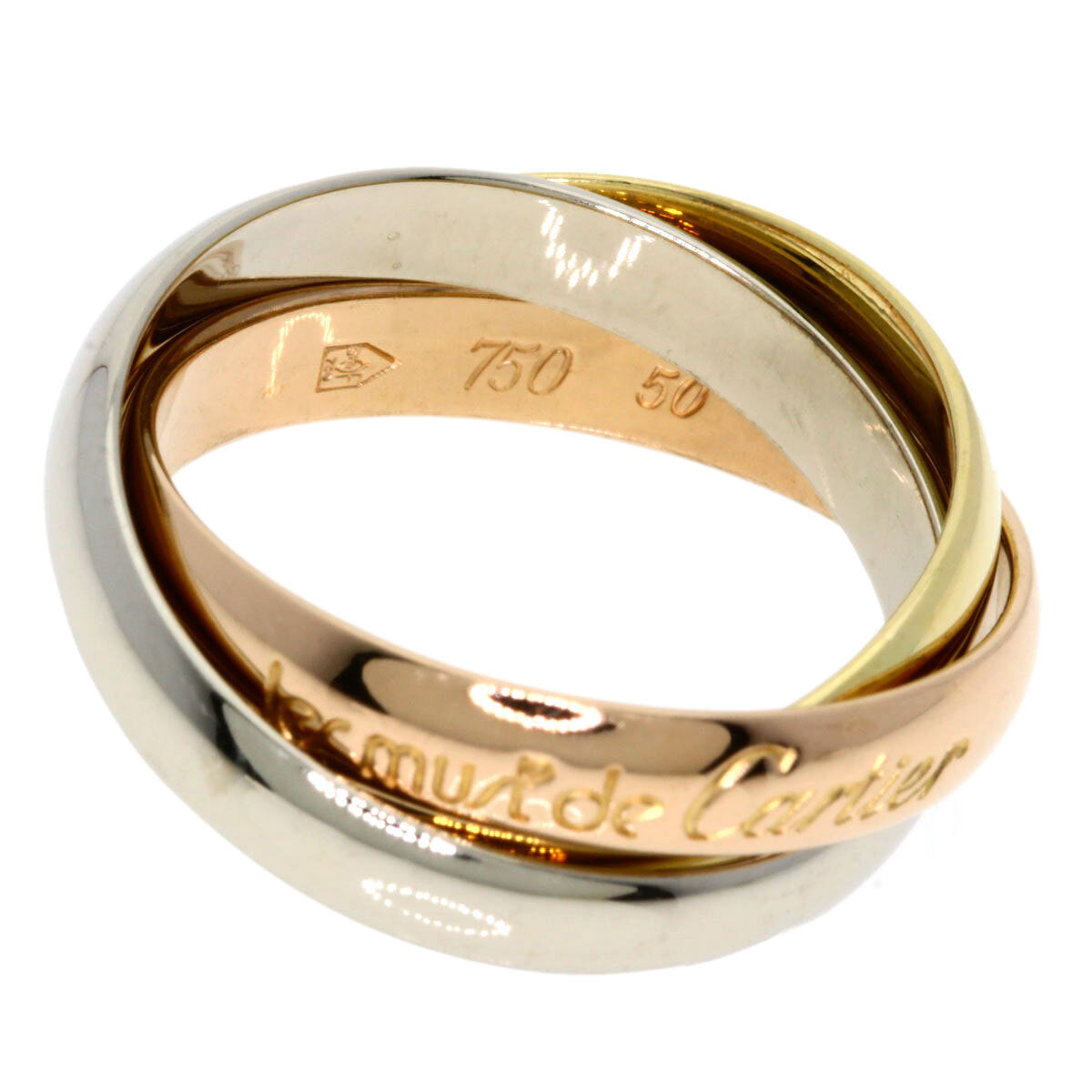 Cartier Ring Trinity #50 K18 Yellow Gold K18