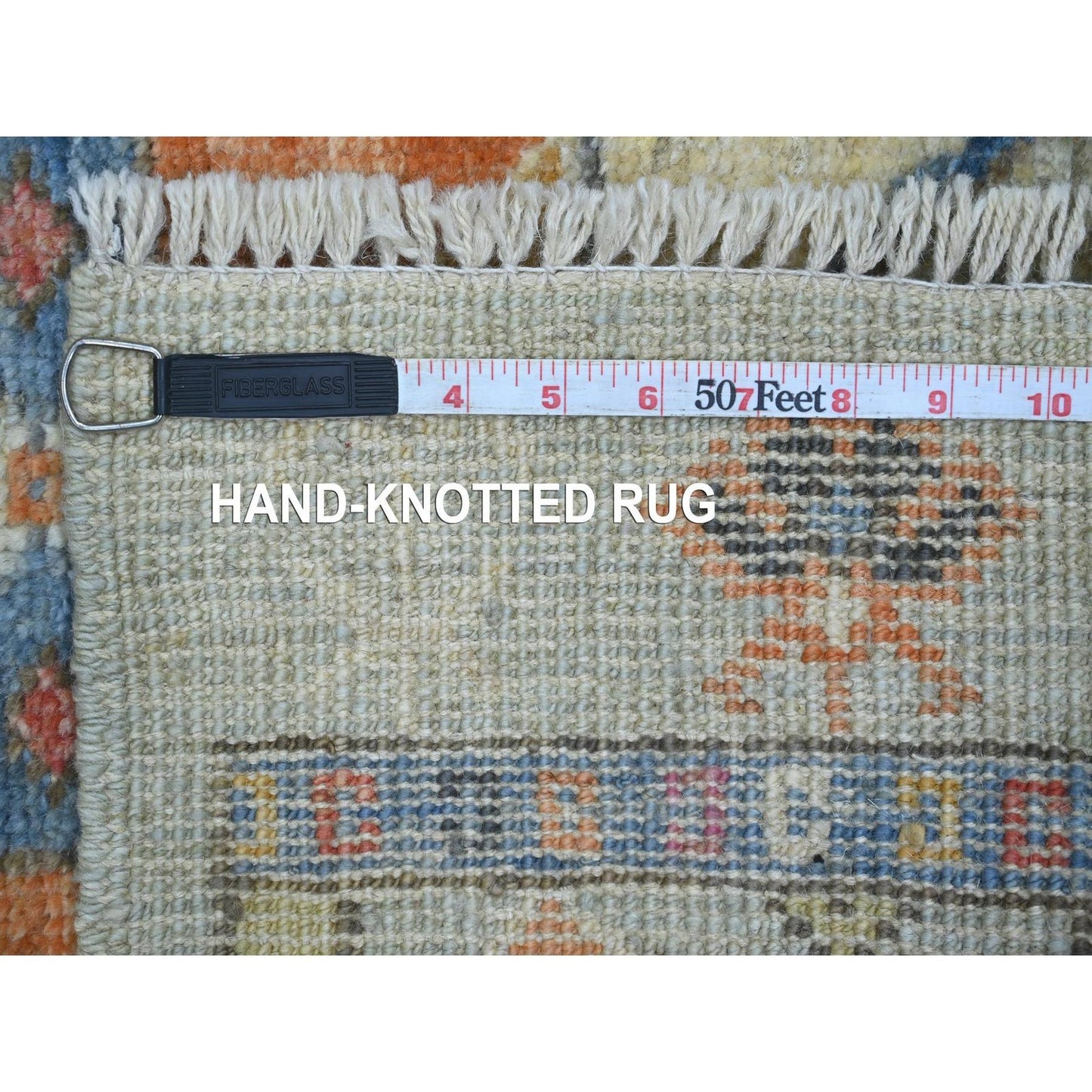 2'10"X11'8" Gray Hand Knotted Rug Anatolian Village Inspired Wool Runner
