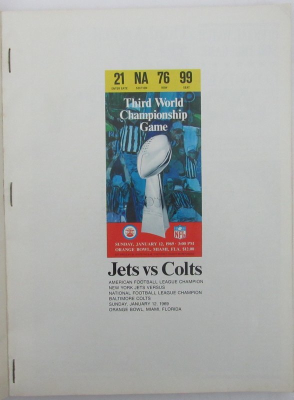 Super Bowl Iii - 1969 Vintage Rare Program Colts
