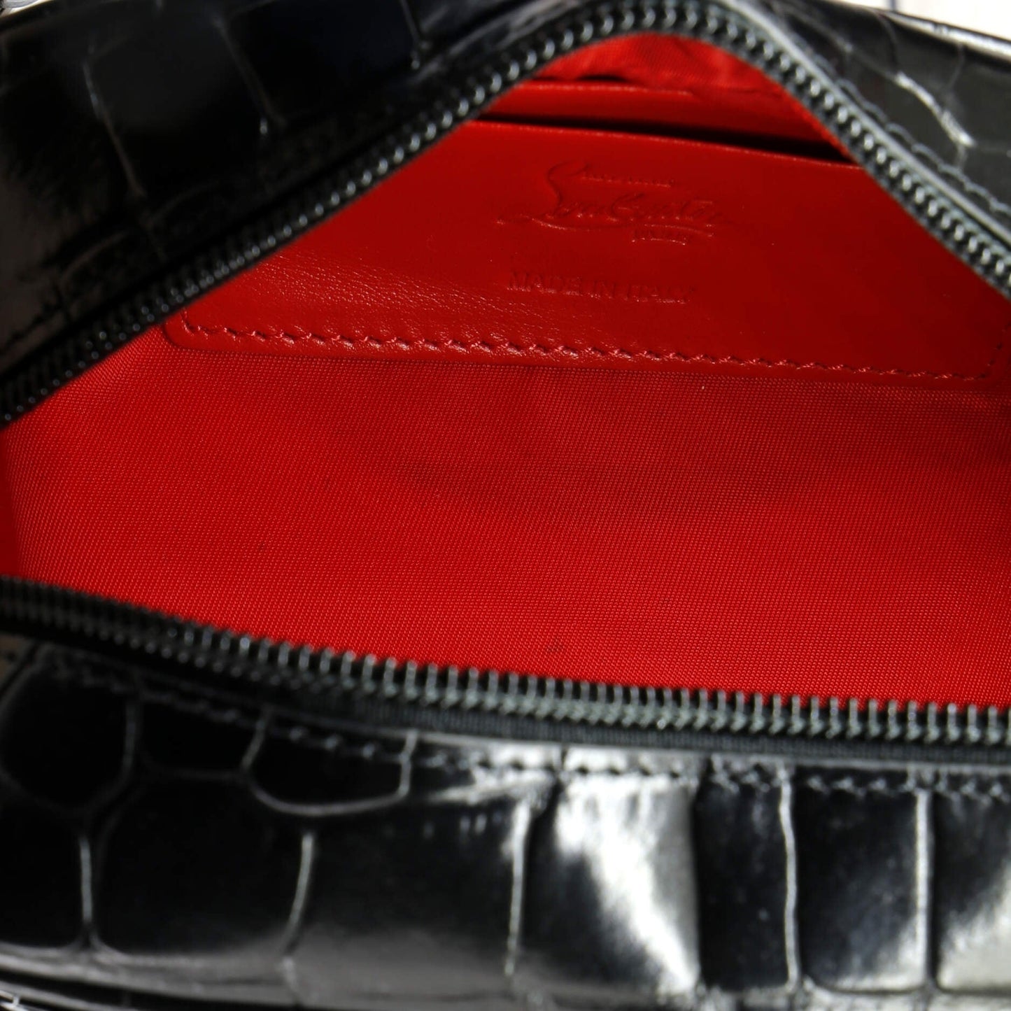 Christian Louboutin Blaster Waist Bag Alligator Embossed Calfskin