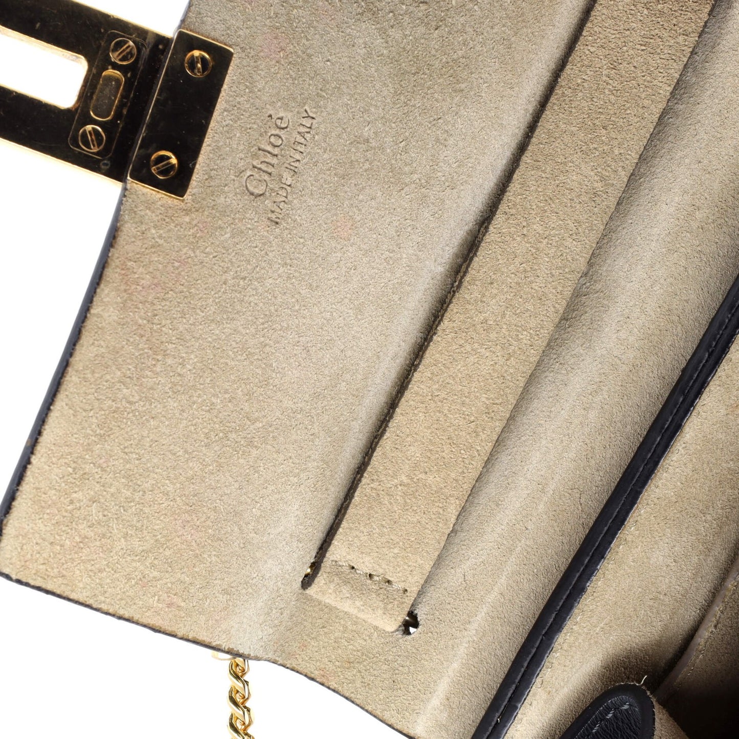 Chloe Drew Crossbody Bag Python And Leather Small
