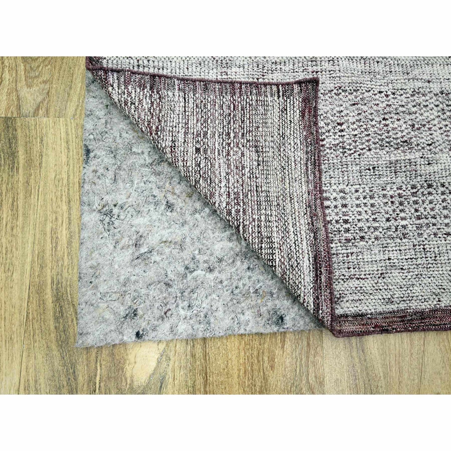 8'X10' Red & White Oxidized Grass Design Wool Hand Knotted Oriental Rug