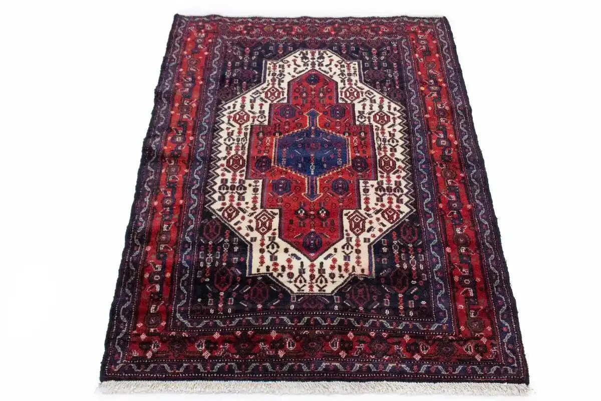 Handmade Vintage Oriental Area Rug Small Floral