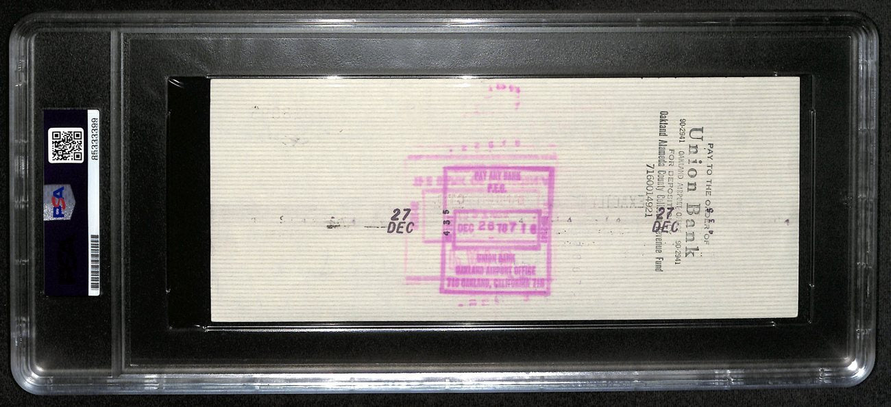 Al Davis Hof Signed/Autographed 8.5X3.5 Bank