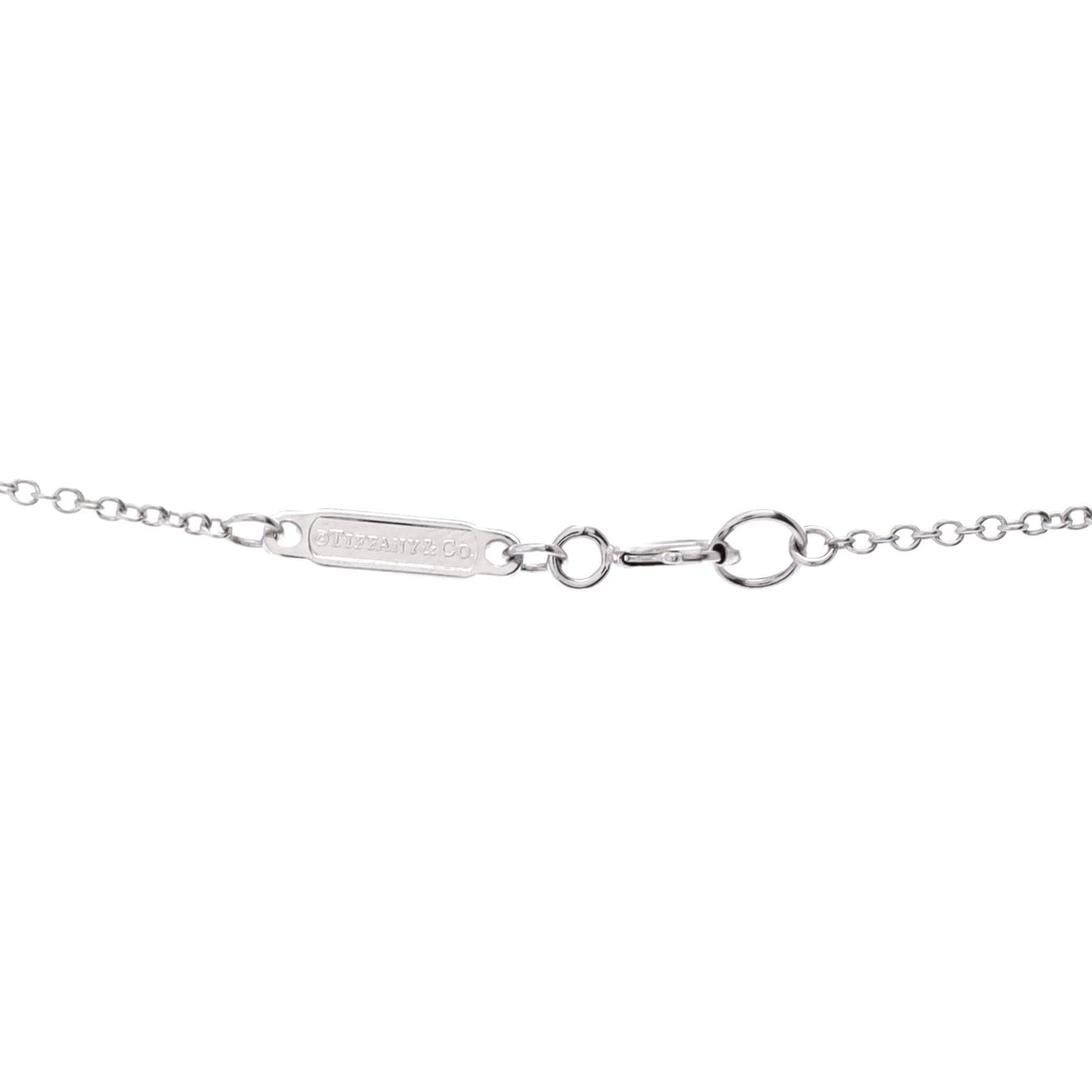 Tiffany & Co. T Circle Pendant Necklace 18K White Gold With Diamond