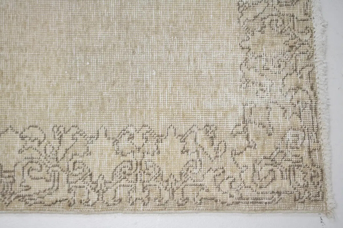 Hand-Knotted Antique Oriental Runner Rug Muted
