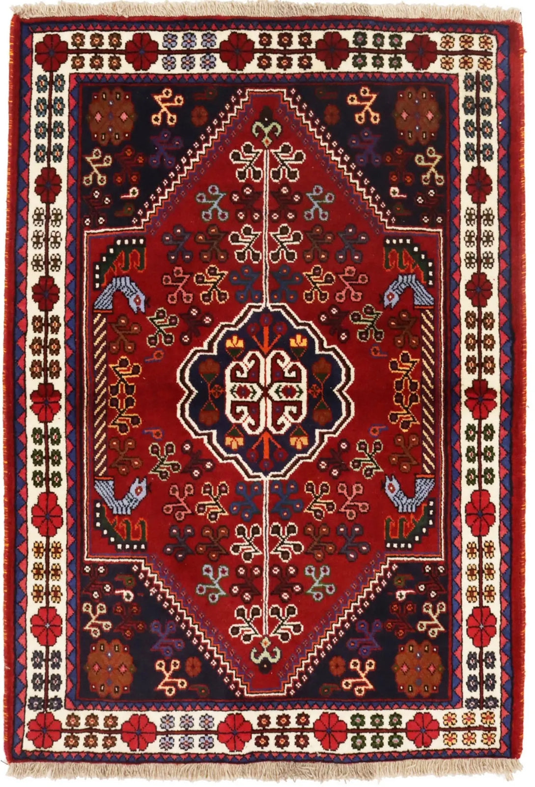 Handmade Wool Tribal Oriental Rug Equestrian