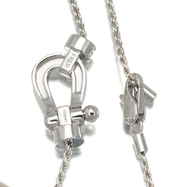 Fred Necklace Force 10 Diamond Half Medium 18K 750 White Gold