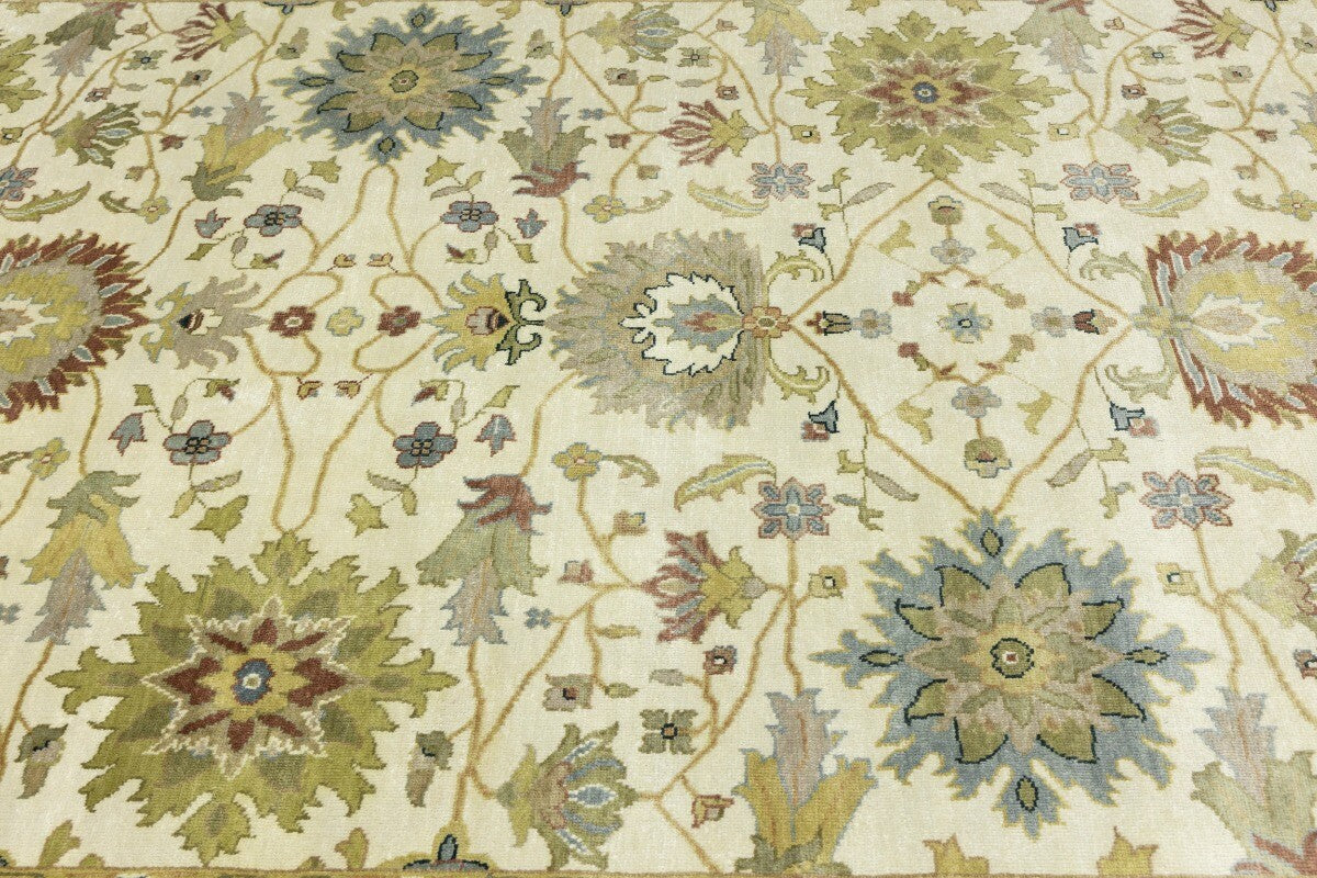 Handmade Osh Chobi Floral Style Peshawar Rug