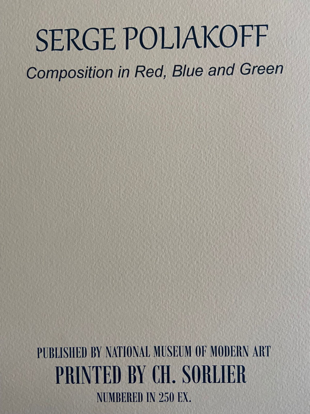 Serge Poliakoff Lithograph Moma Coa Signed Op Numbered In Pencil Rare