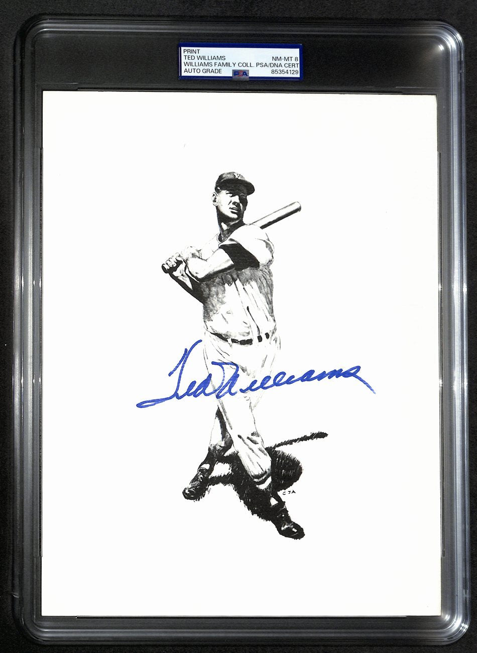 Ted Williams Signed/Auto 8X10 Photo/Print Red Sox