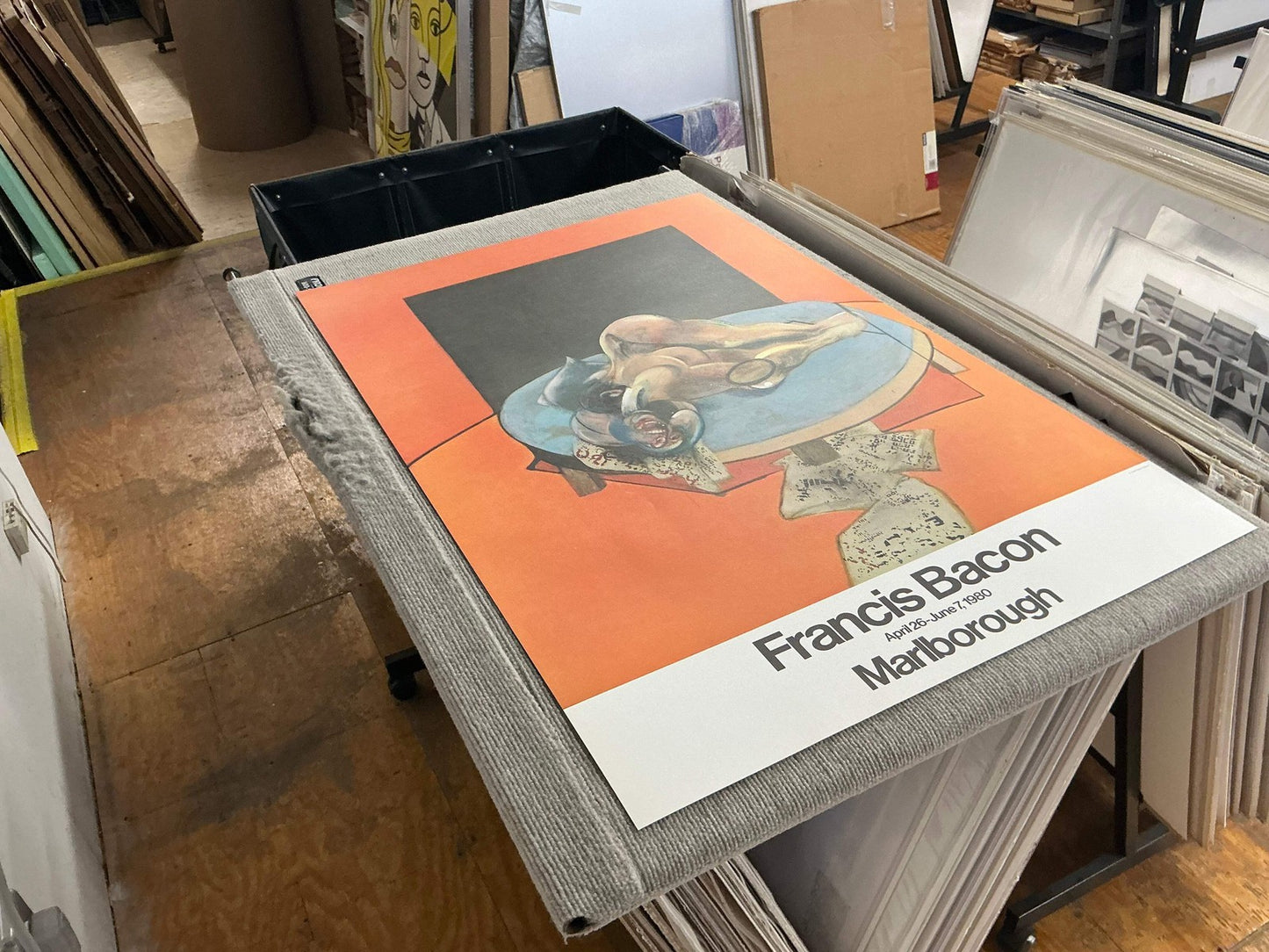 Francis Bacon Figure In A Room " Poster Expressionism Orange