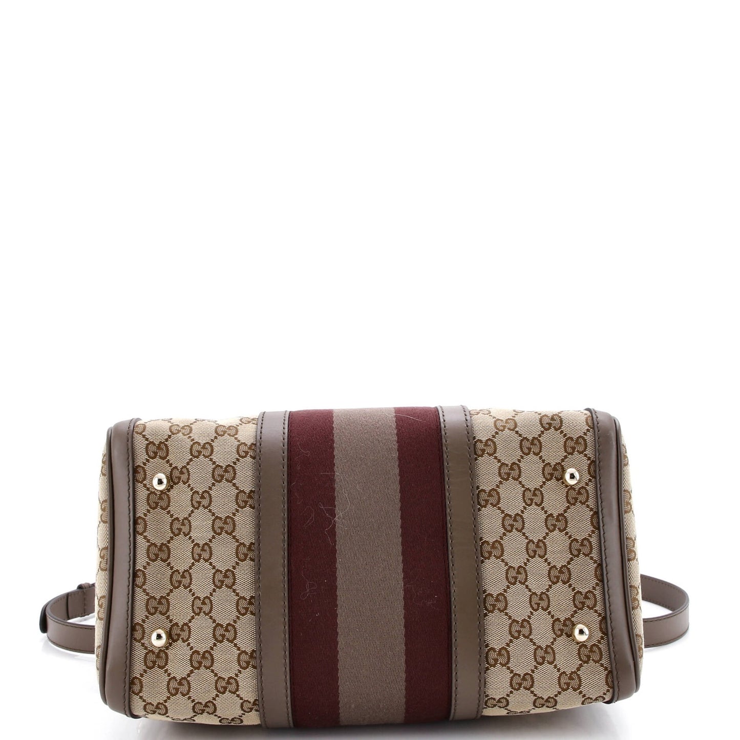 Gucci Vintage Web Boston Bag Gg Canvas Medium