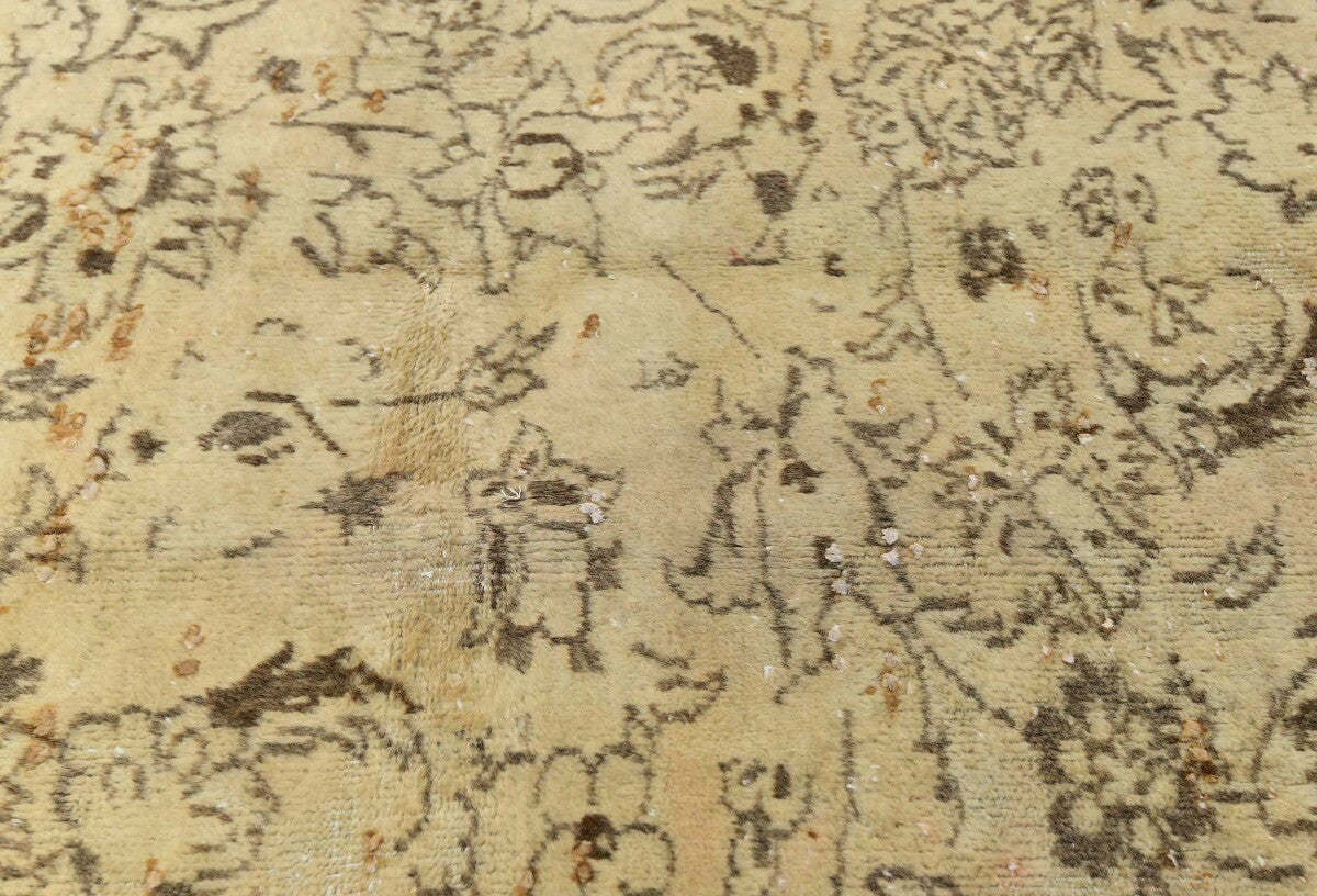 Hand-Knotted Antique Oriental Rug Distressed