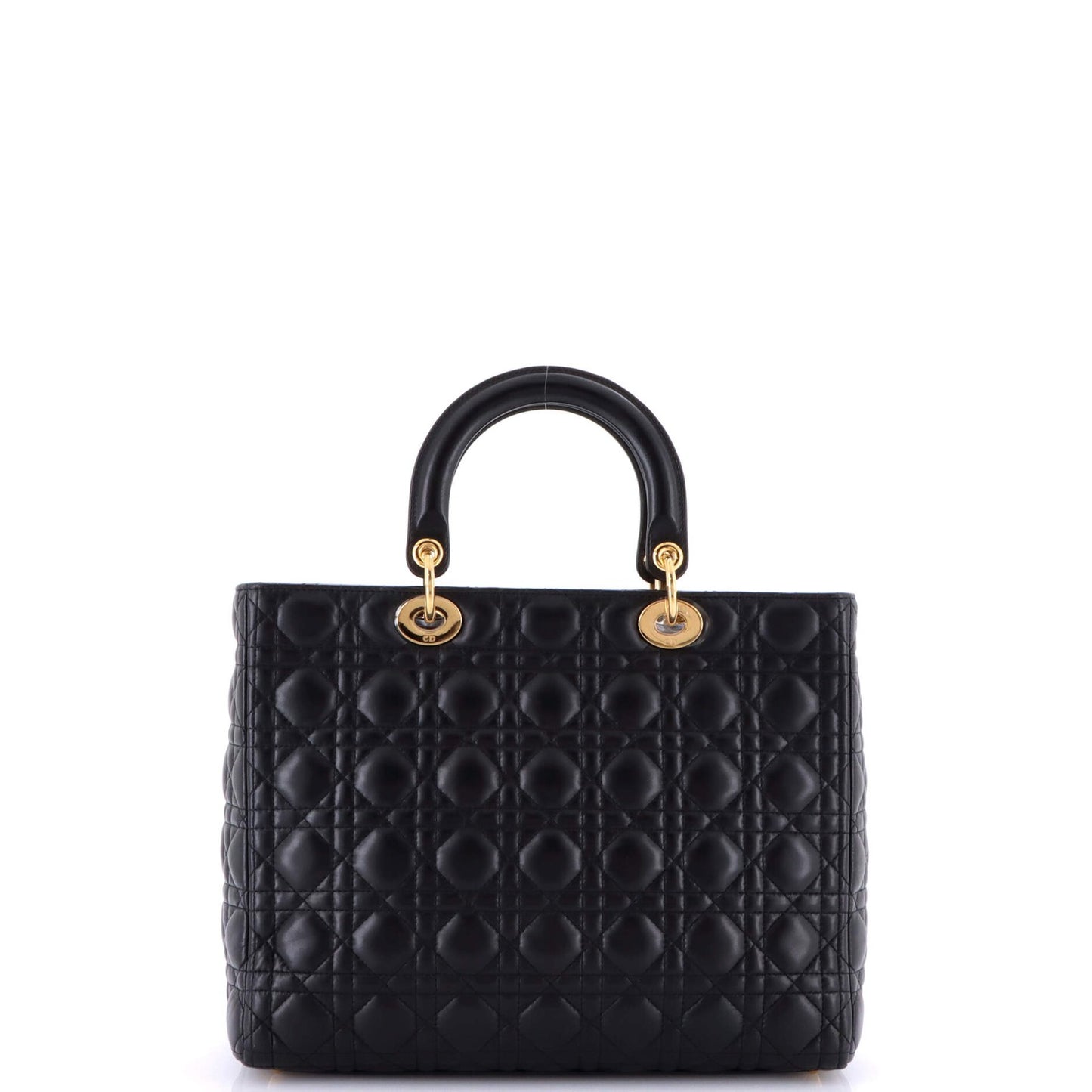 Christian Dior Vintage Lady Dior Bag Cannage Quilt Lambskin Large