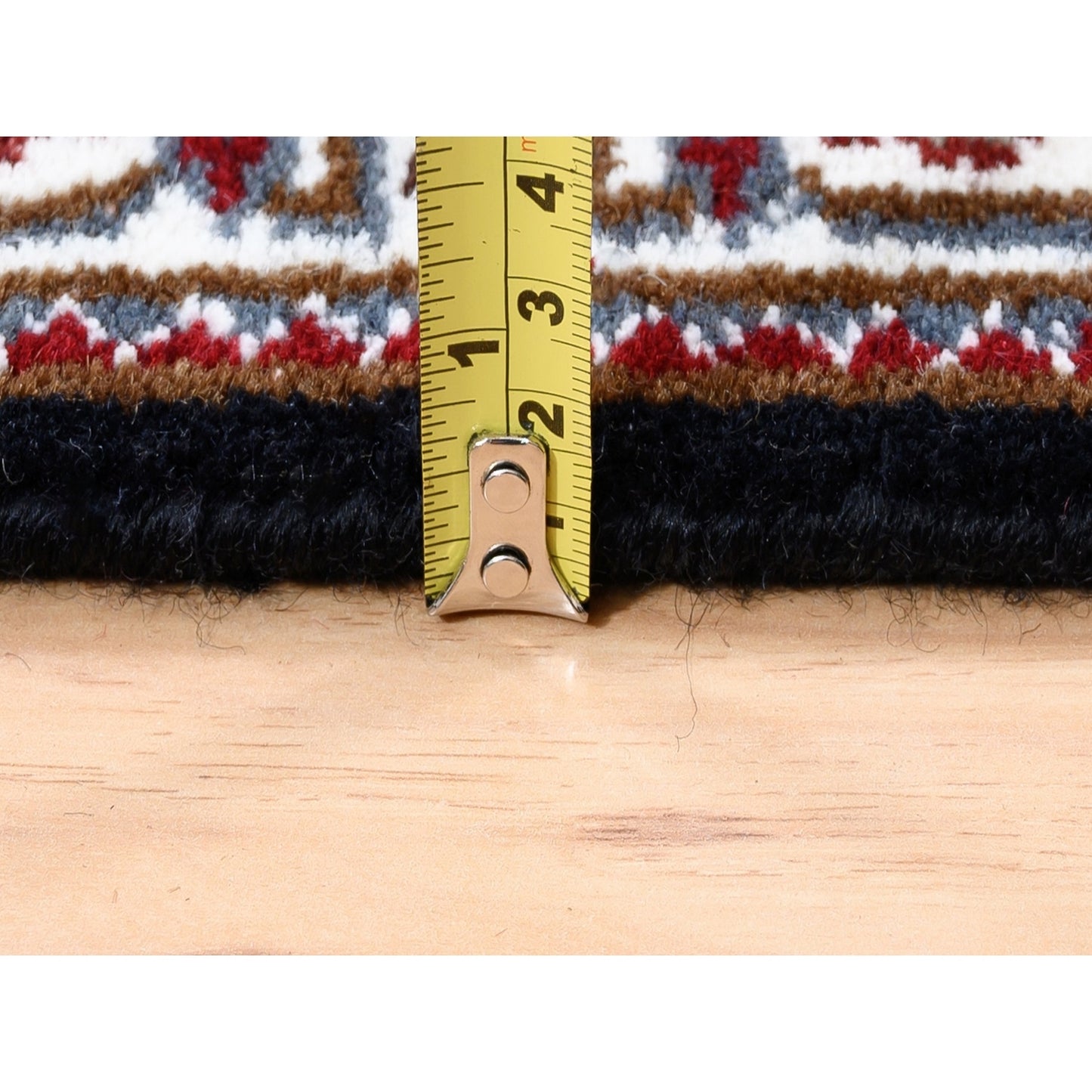 2'1"X8' Black Tebraz Mahi Fish Design Hand Knotted Wool-Silk Runner Rug
