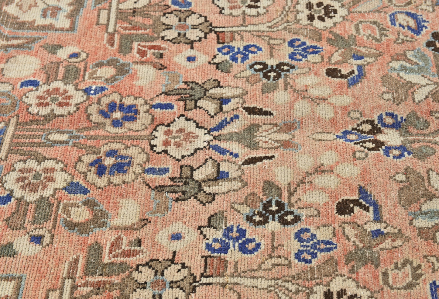 Semi-Antique Vintage Oriental Runner Rug Floral